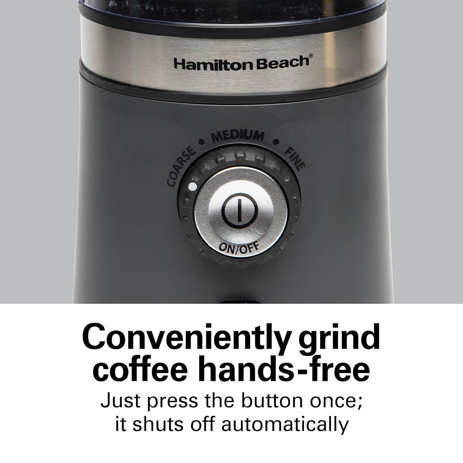 Hamilton Beach Hamilton Beach® Custom Grind™ Electric Coffee Grinder with Removable Stainless Steel Chamber and Adjustable Grind Control