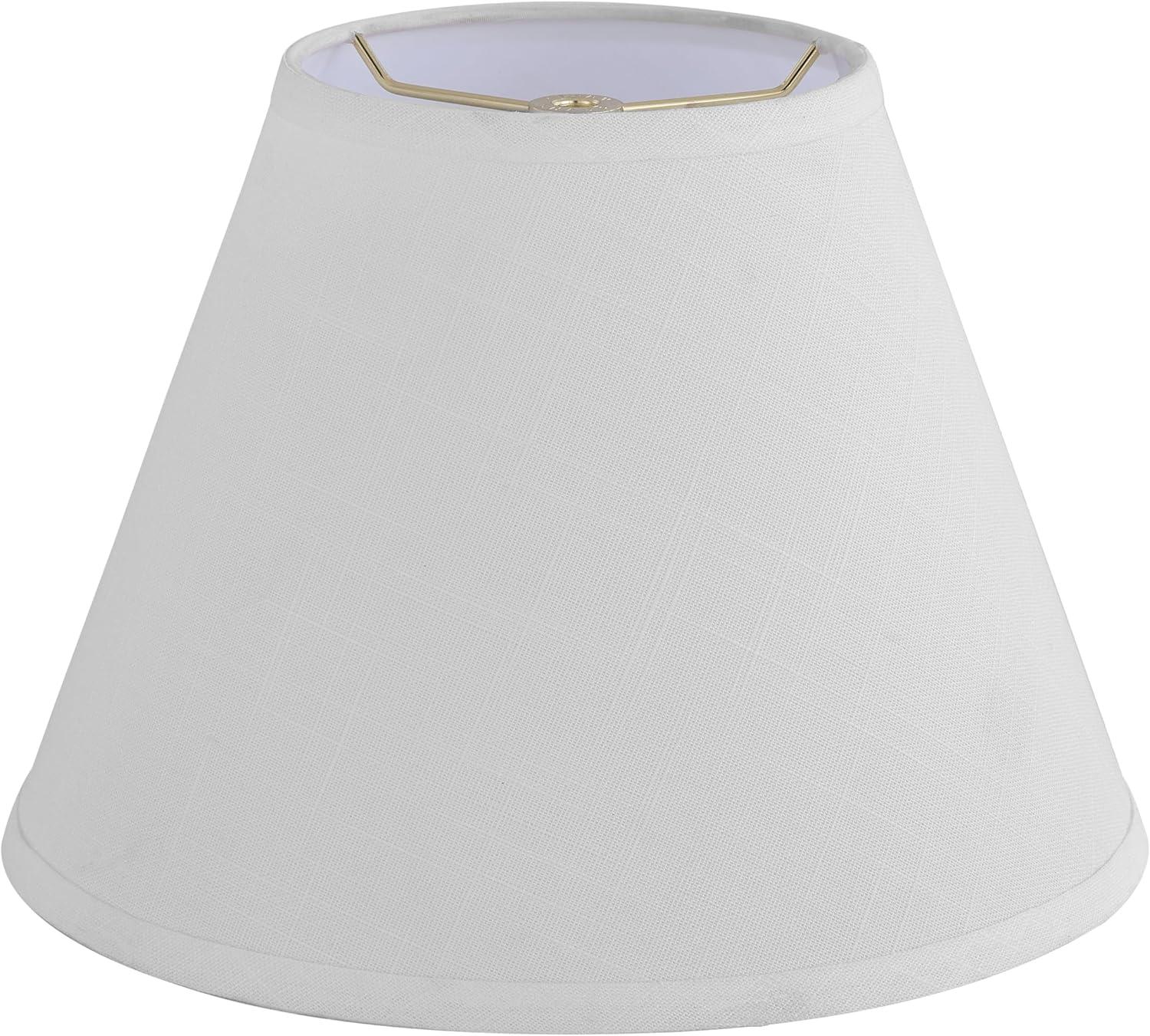 Aspen Creative 32634 Transitional Hardback Empire Shaped Spider Construction Lamp Shade in Off White, 12" wide (6" x 12" x 9")