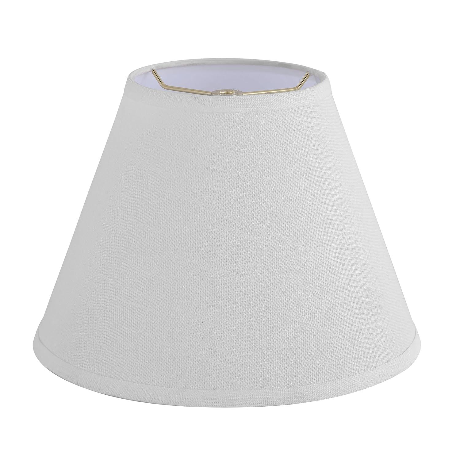 Aspen Creative 32634 Transitional Hardback Empire Shaped Spider Construction Lamp Shade in Off White, 12" wide (6" x 12" x 9")