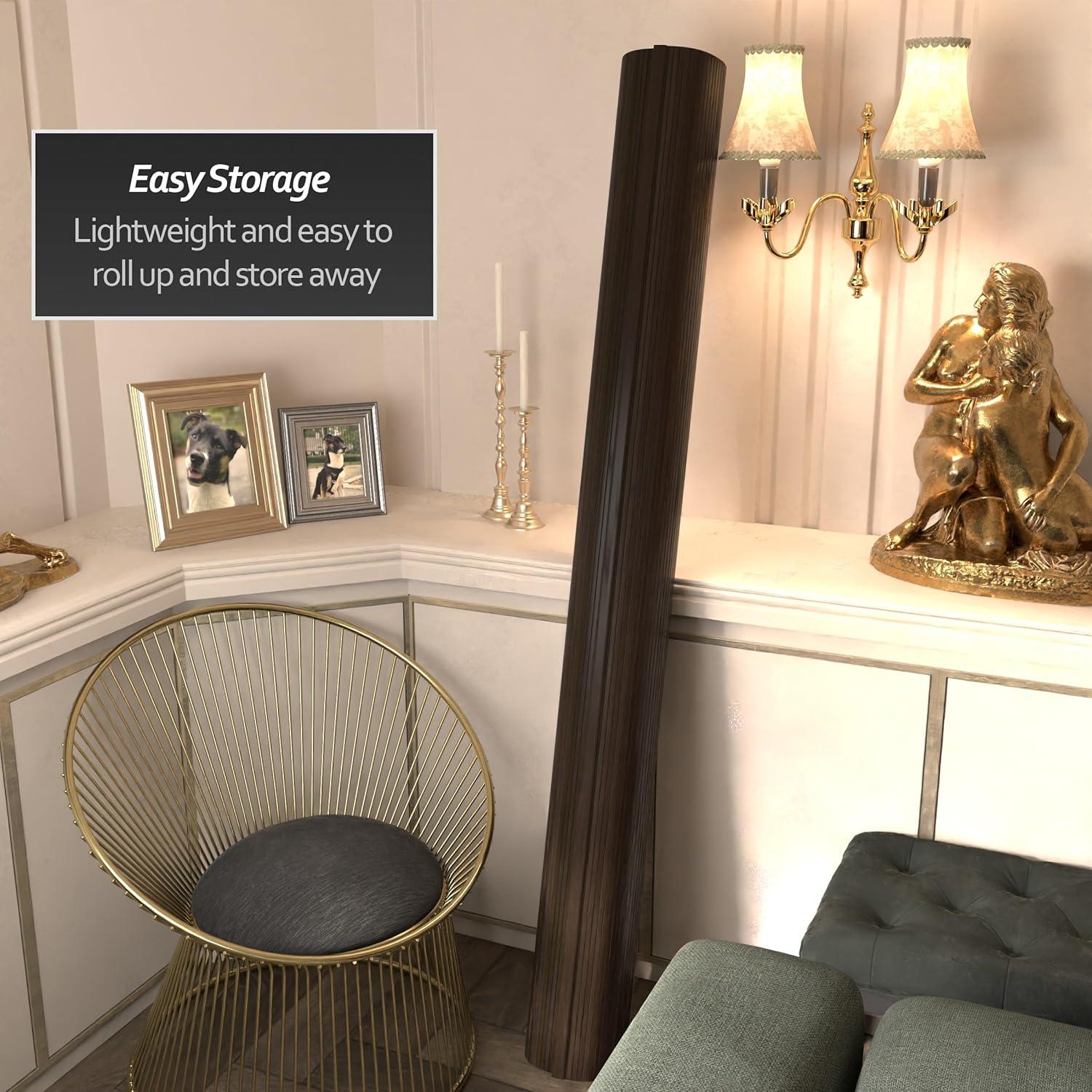 6 ft. Tall Bamboo Wave Screen - Dark Mocha