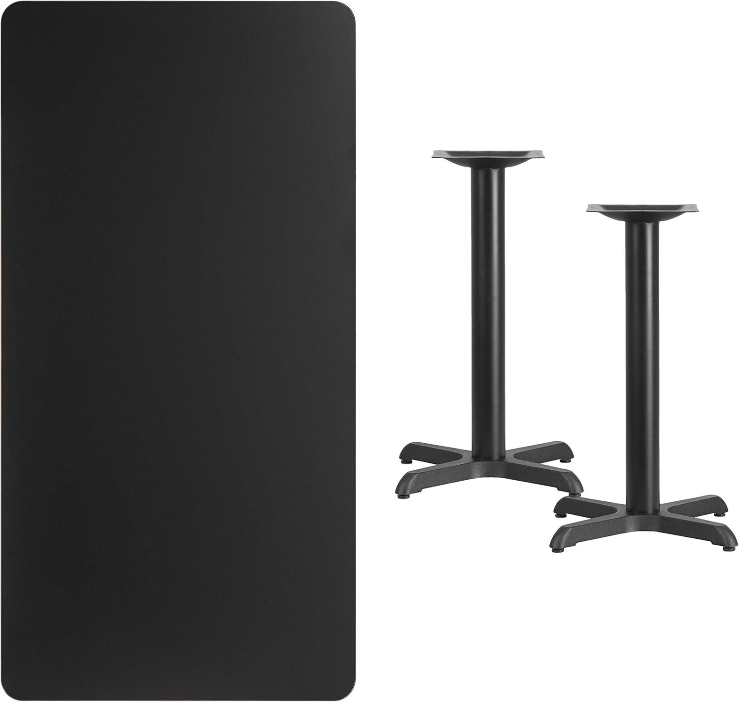 Ebern Designs Jacobsen 30'' x 60'' Rectangular Laminate Table Top with 22'' x 22'' Table Height Bases