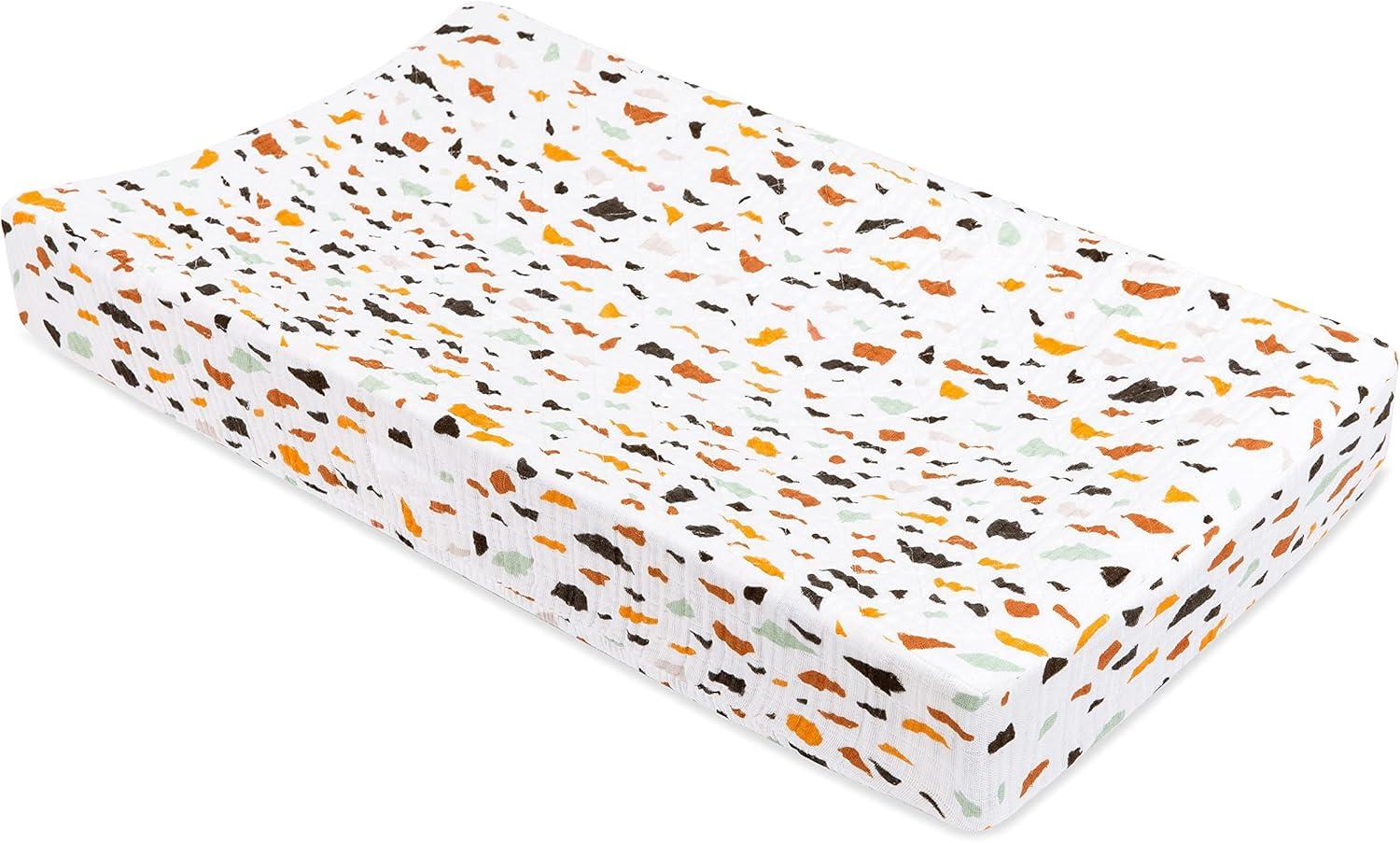 babyletto Terrazzo Quilted Muslin Changing Pad Cover