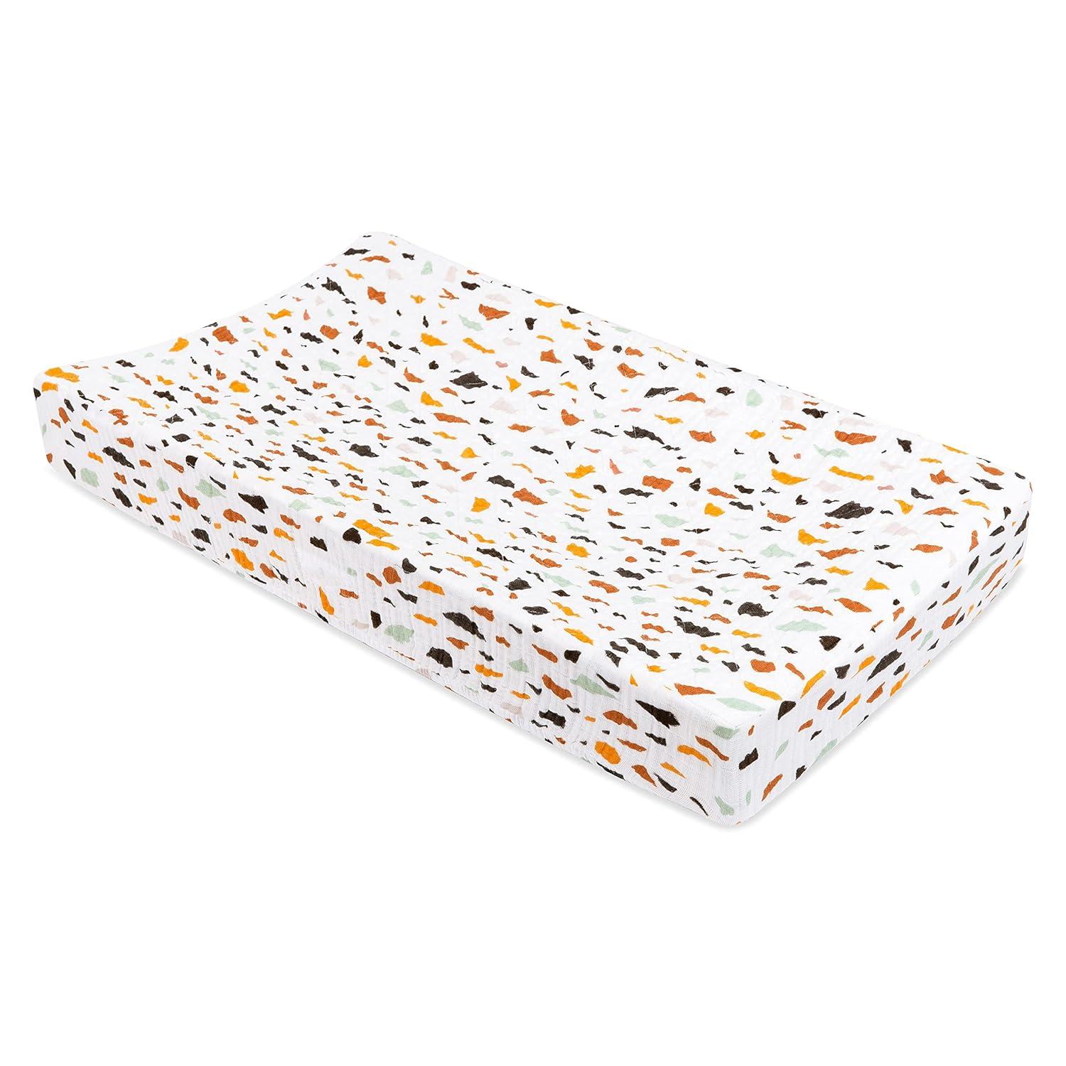 babyletto Terrazzo Quilted Muslin Changing Pad Cover
