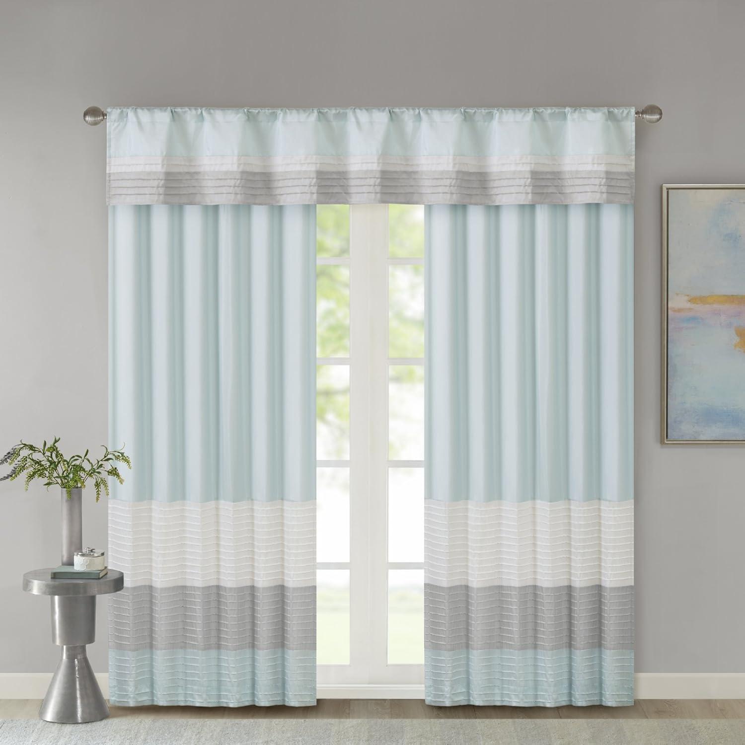 Madison Park Amherst Polyoni Pintuck Single Window Valance