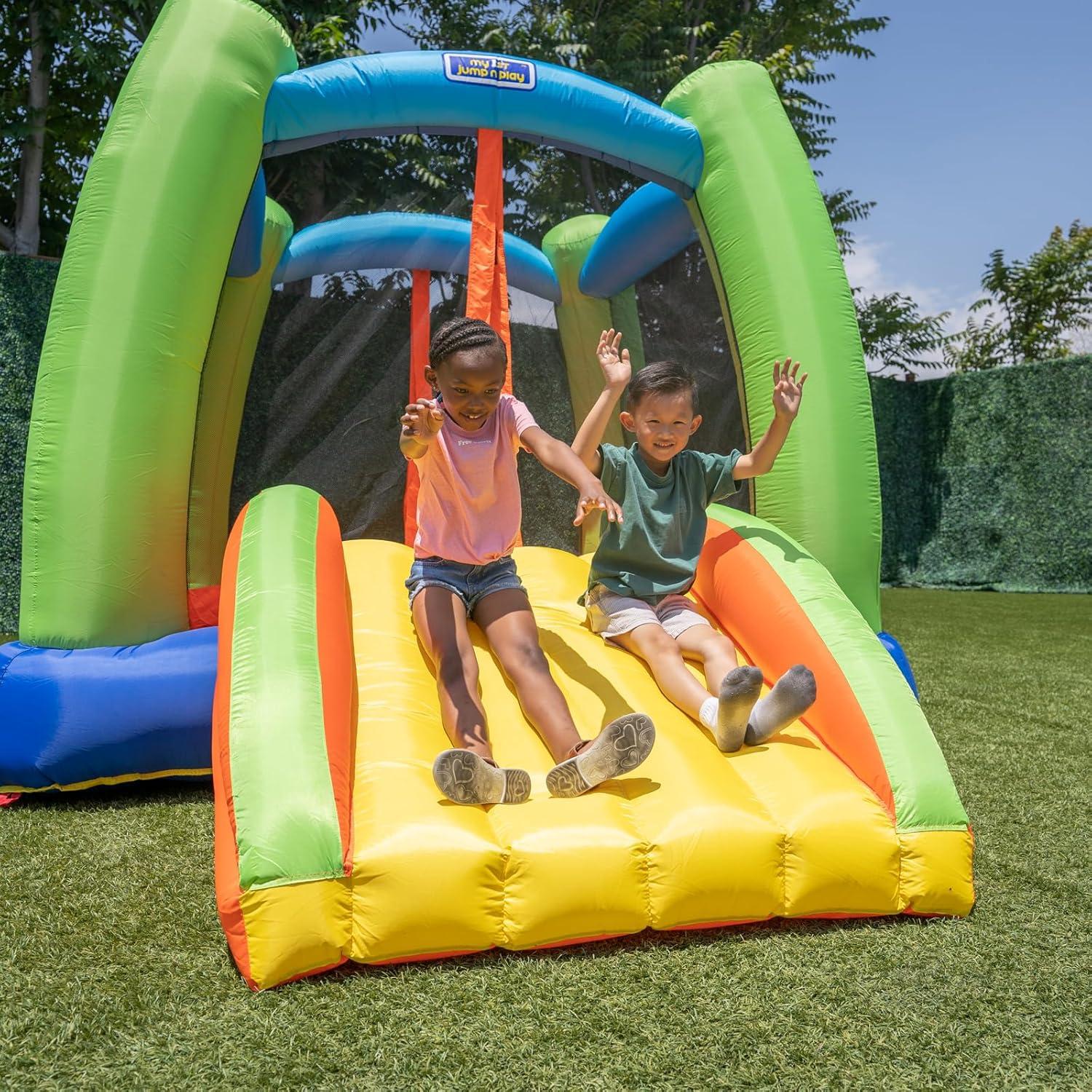 Sportspower My 1st Jump 'n Play, 12 feet Inflatable Bounce House with Lifetime Warranty on Blower, Great for Kids Aged 3-8