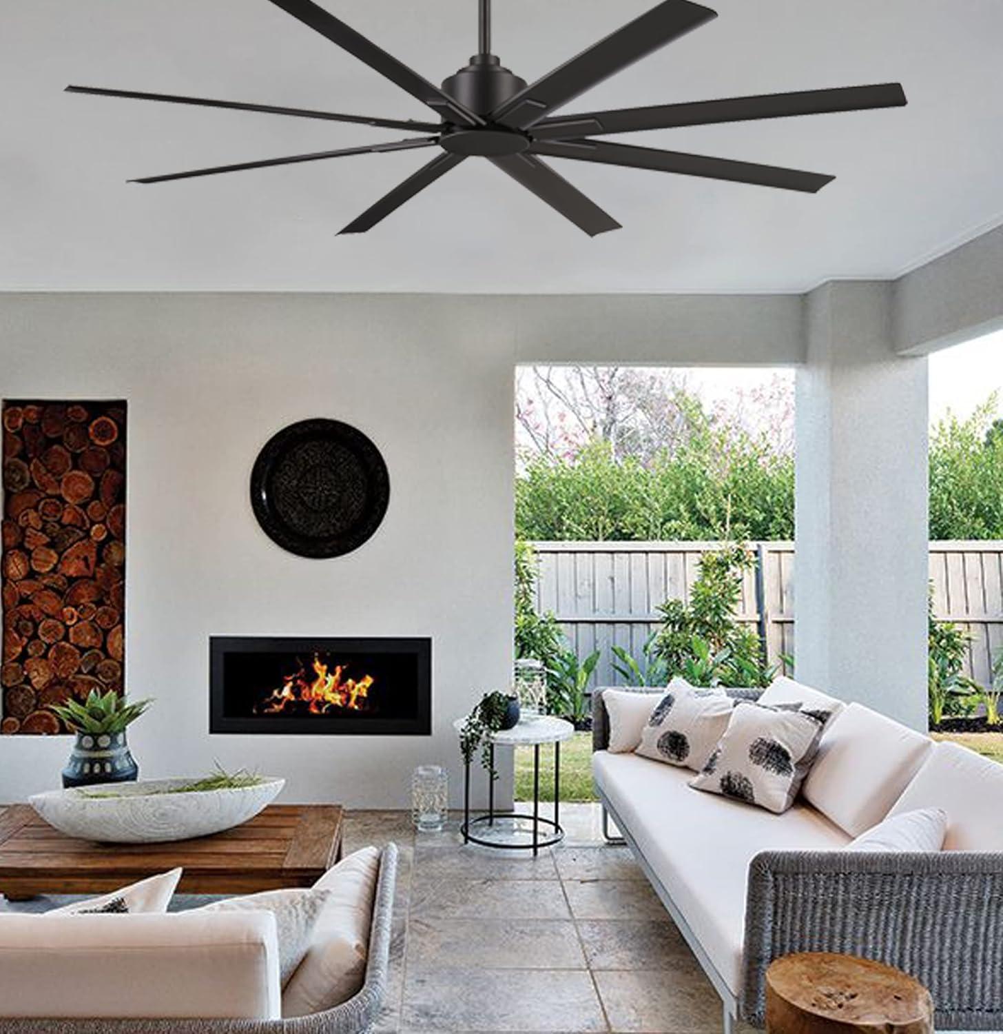 65" 8 - Blade Standard Ceiling Fan with Remote Control