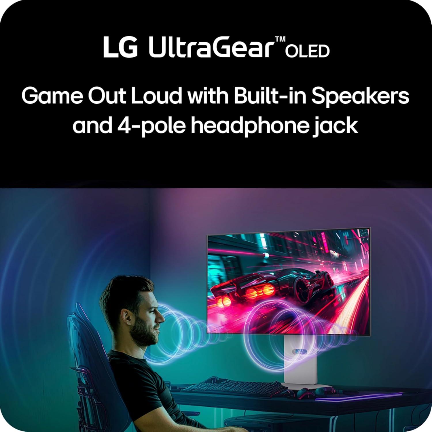 LG UltraGear 32" White OLED Gaming Monitor with 240Hz Refresh Rate