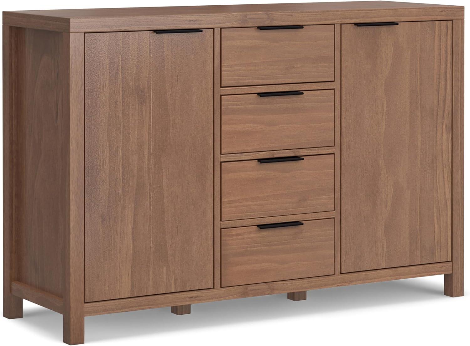 Hollander Medium Saddle Brown Solid Wood Sideboard Buffet