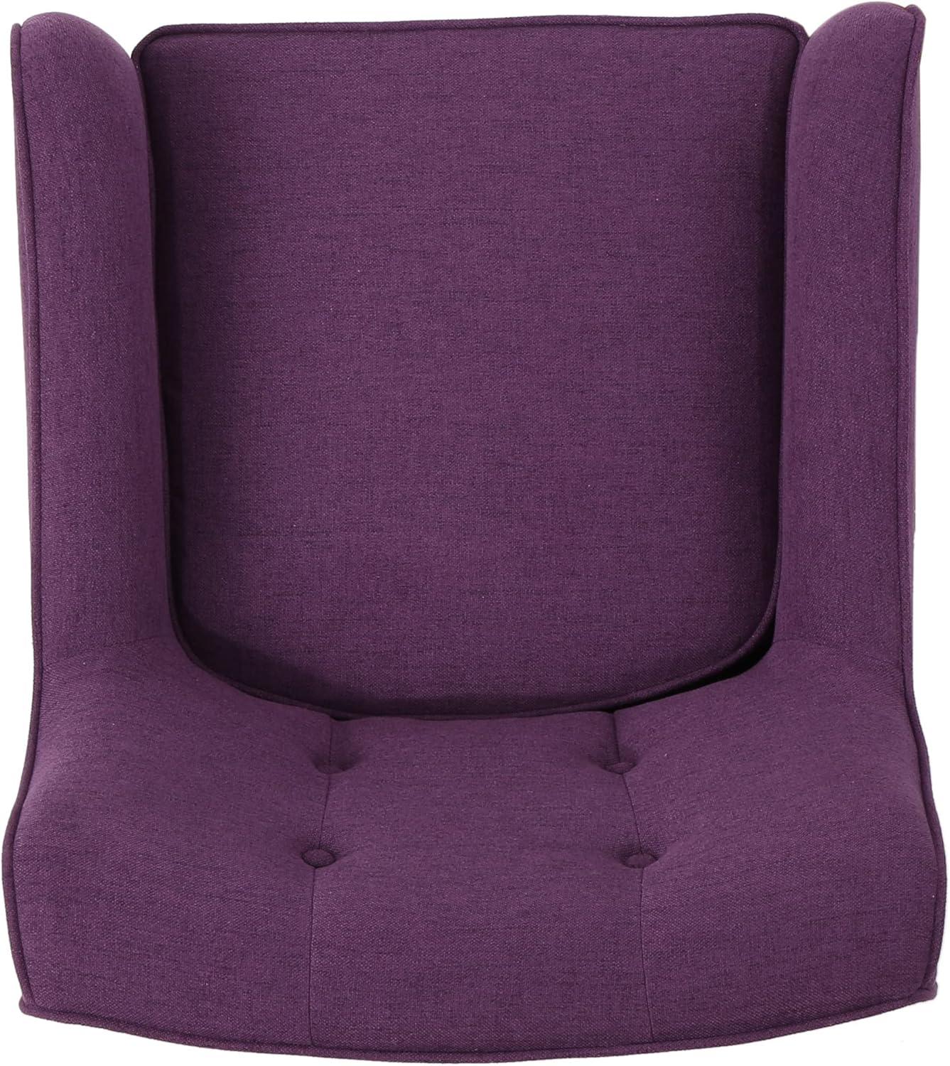 Felicity Mid-Century Armchair Purple - Christopher Knight Home: Tufted, Upholstered, Comfortable for Reading & Living Room