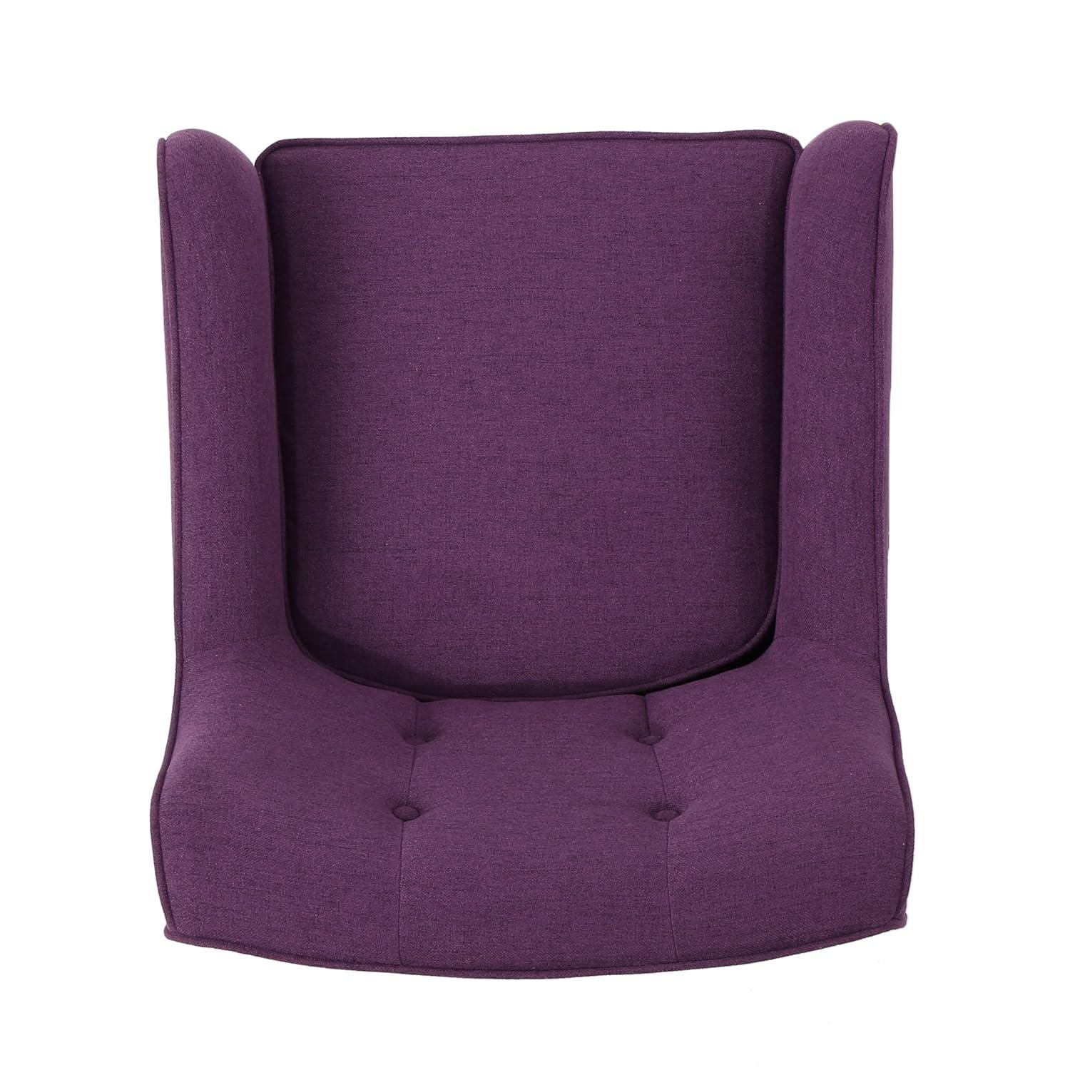Felicity Mid-Century Armchair Purple - Christopher Knight Home: Tufted, Upholstered, Comfortable for Reading & Living Room