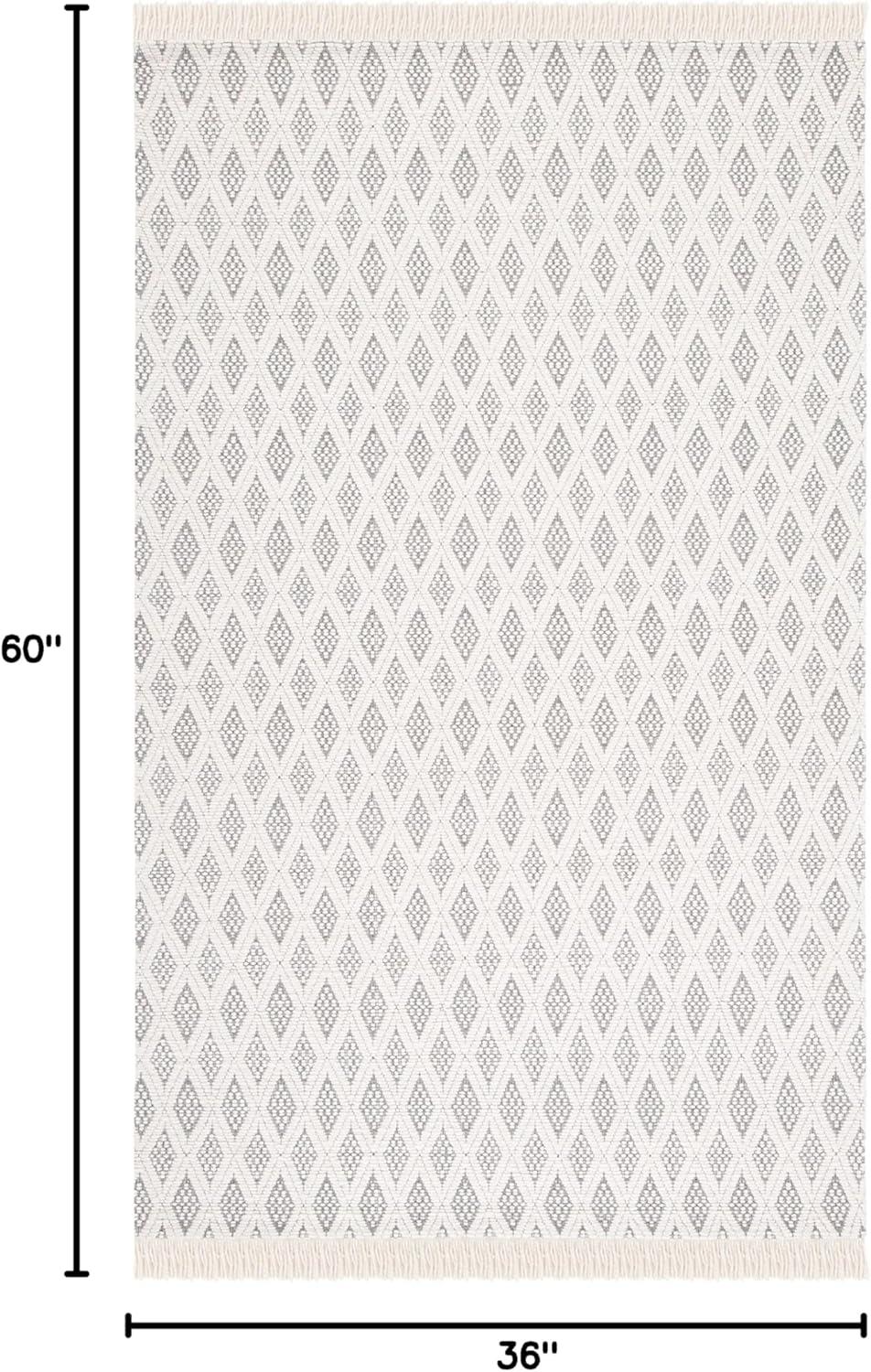 Natura NAT865 Hand Woven Indoor Accent Rug - Ivory/Grey - 3'x5' - Safavieh