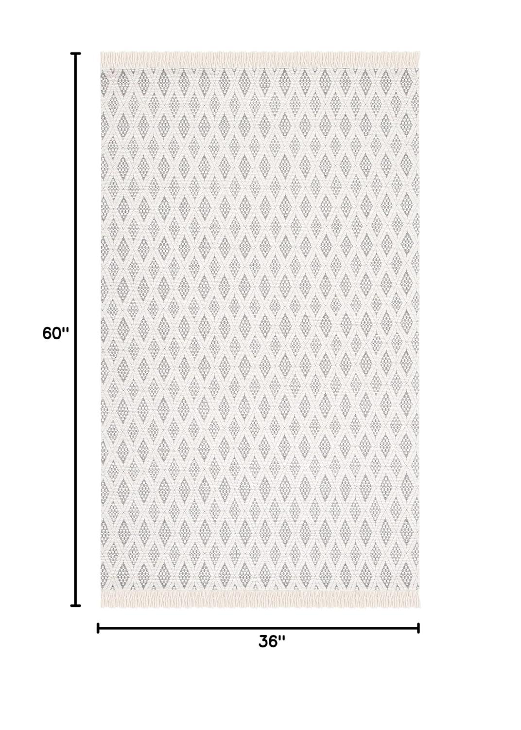 Natura NAT865 Hand Woven Indoor Accent Rug - Ivory/Grey - 3'x5' - Safavieh