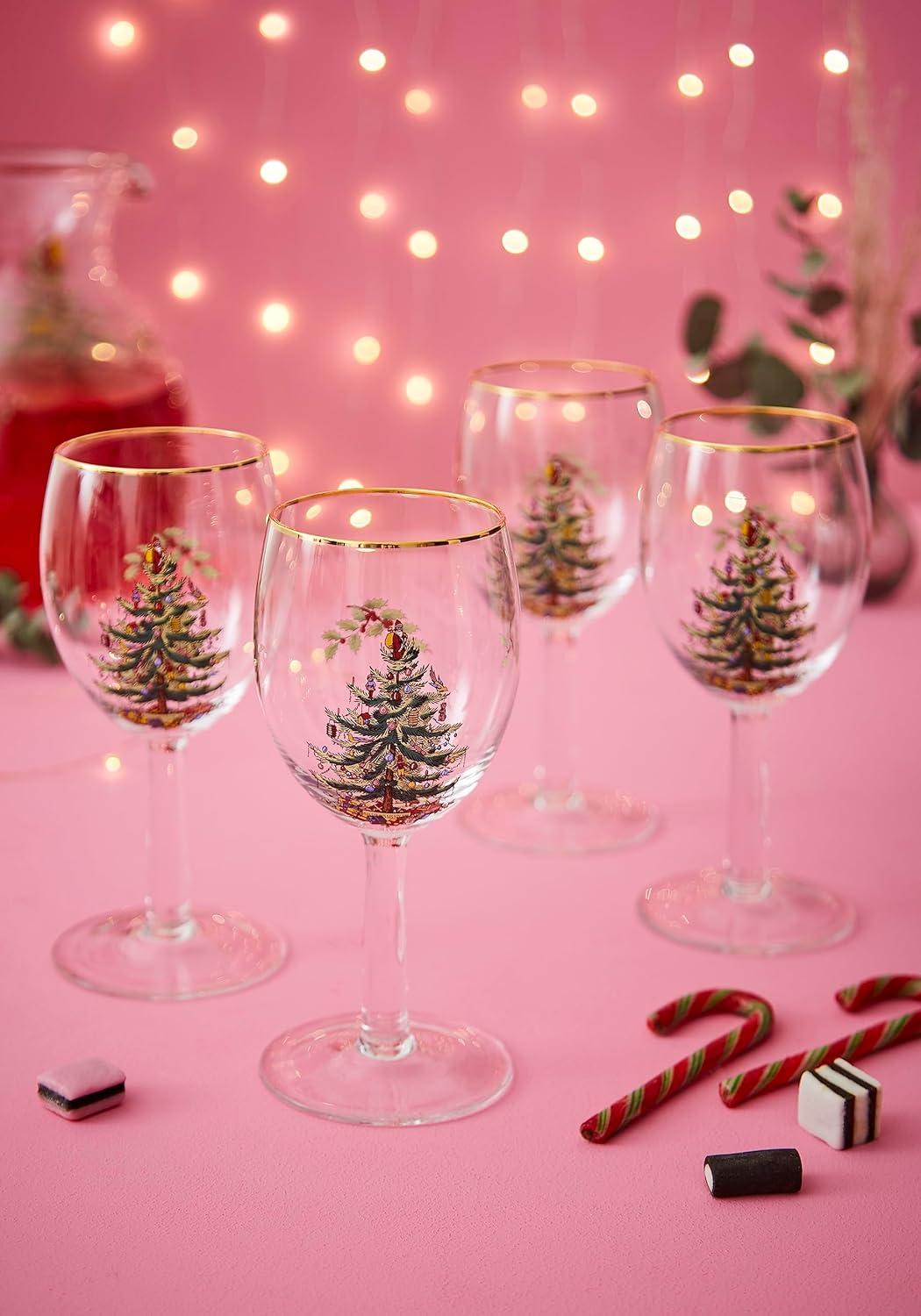 Spode Christmas Tree Wine Glasses (Set of 4)