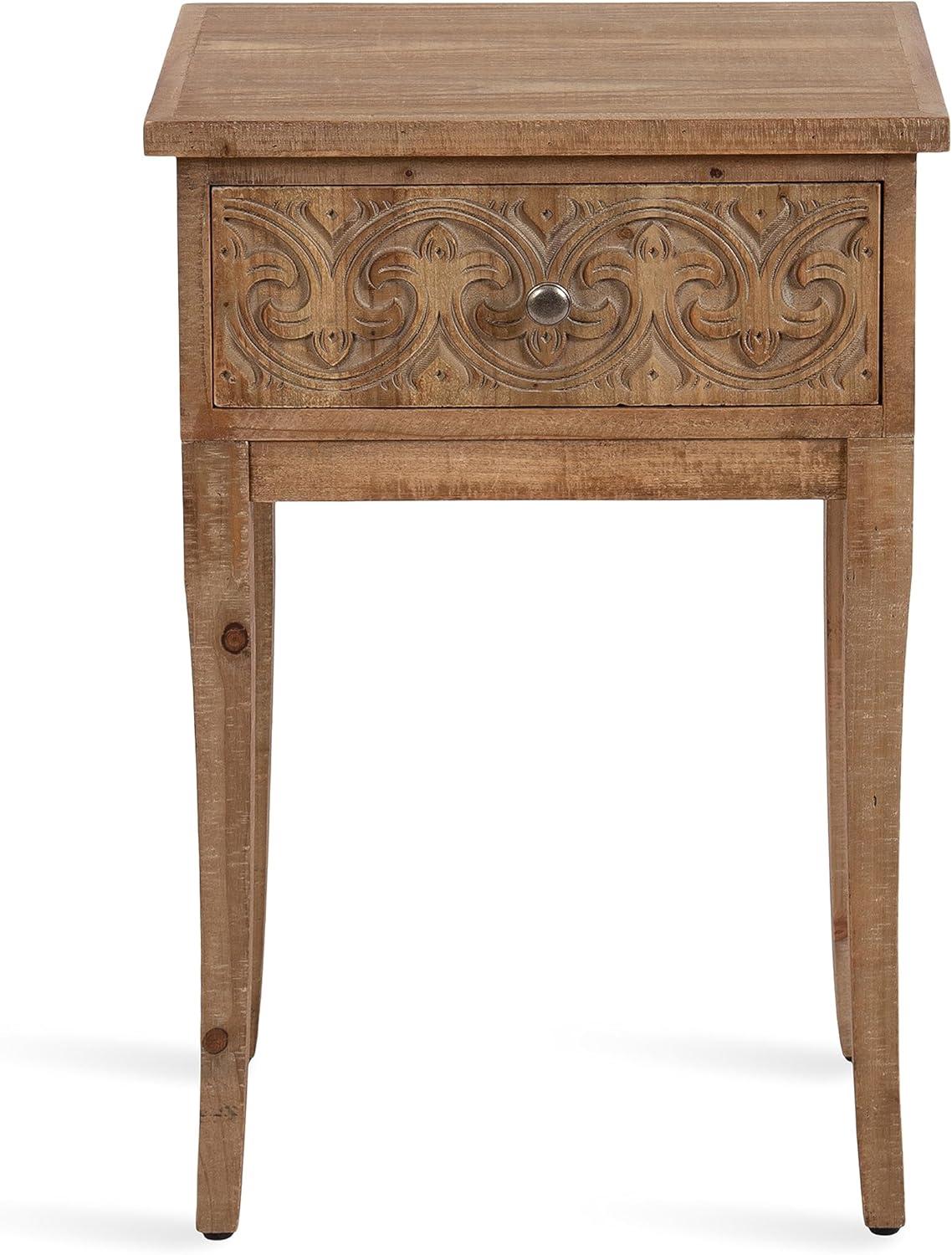 Kate and Laurel Cassetta Wood Side Table