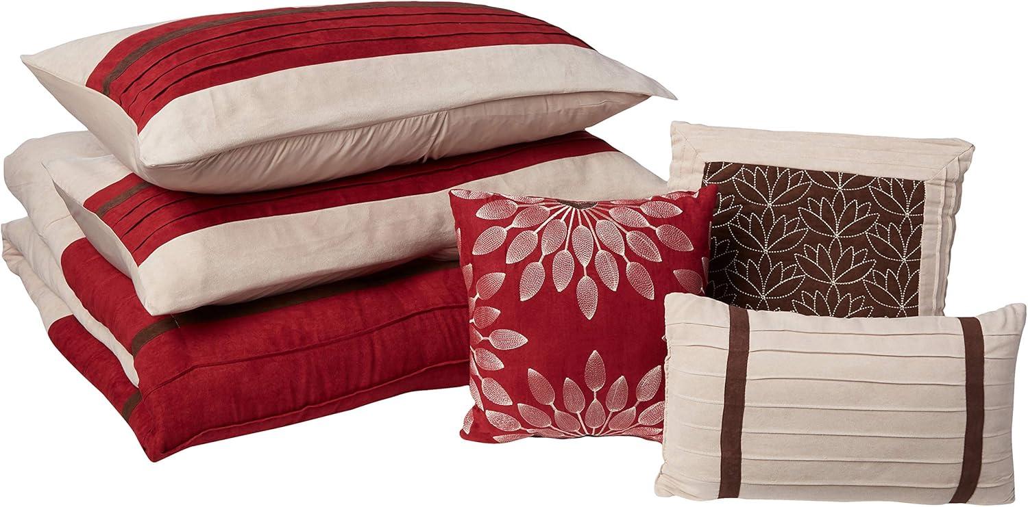 Palmer 7 PC Pieced Faux Suede Comforter Set