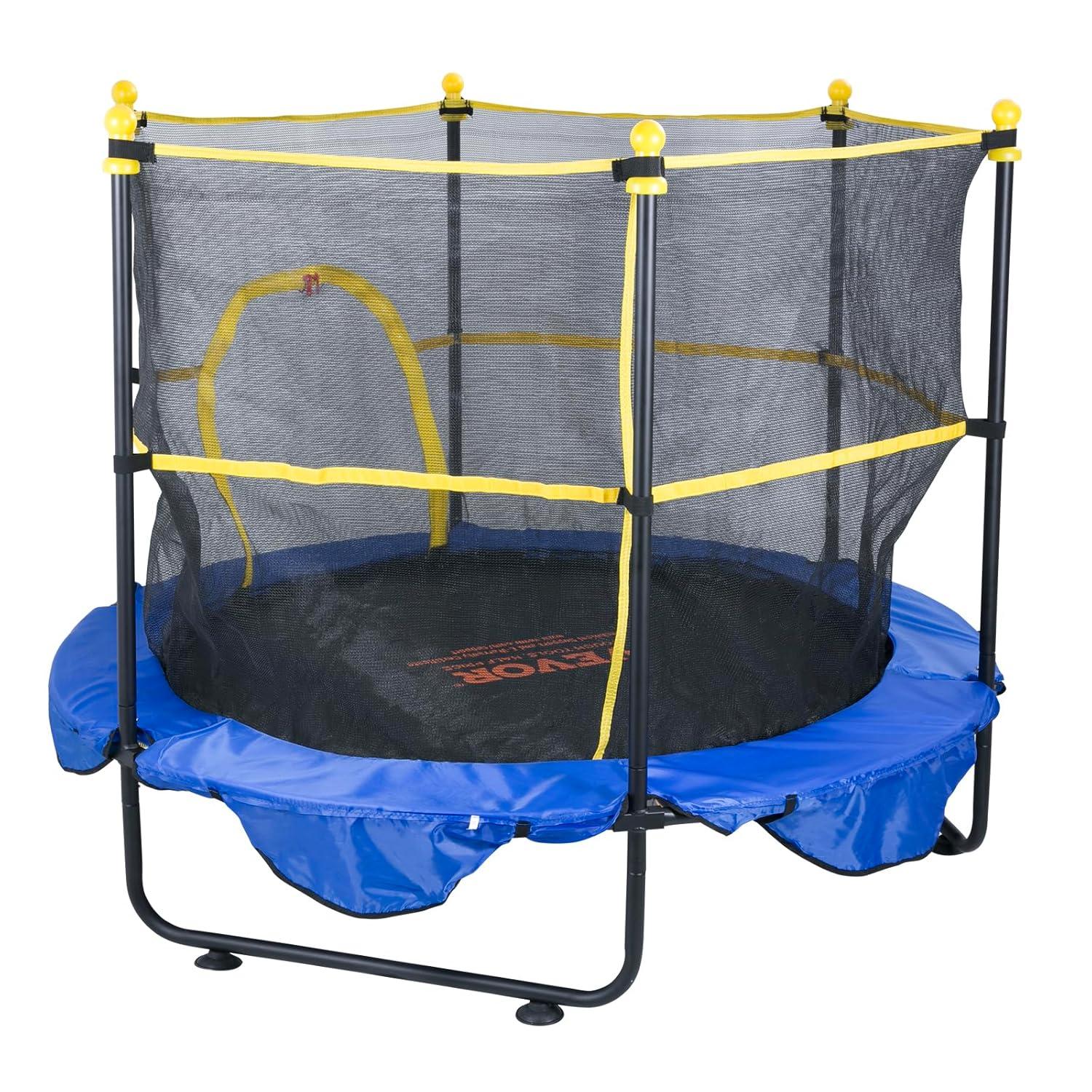 VEVOR 60" Trampoline for Kids Mini Toddler Trampoline with Net Indoor Outdoor
