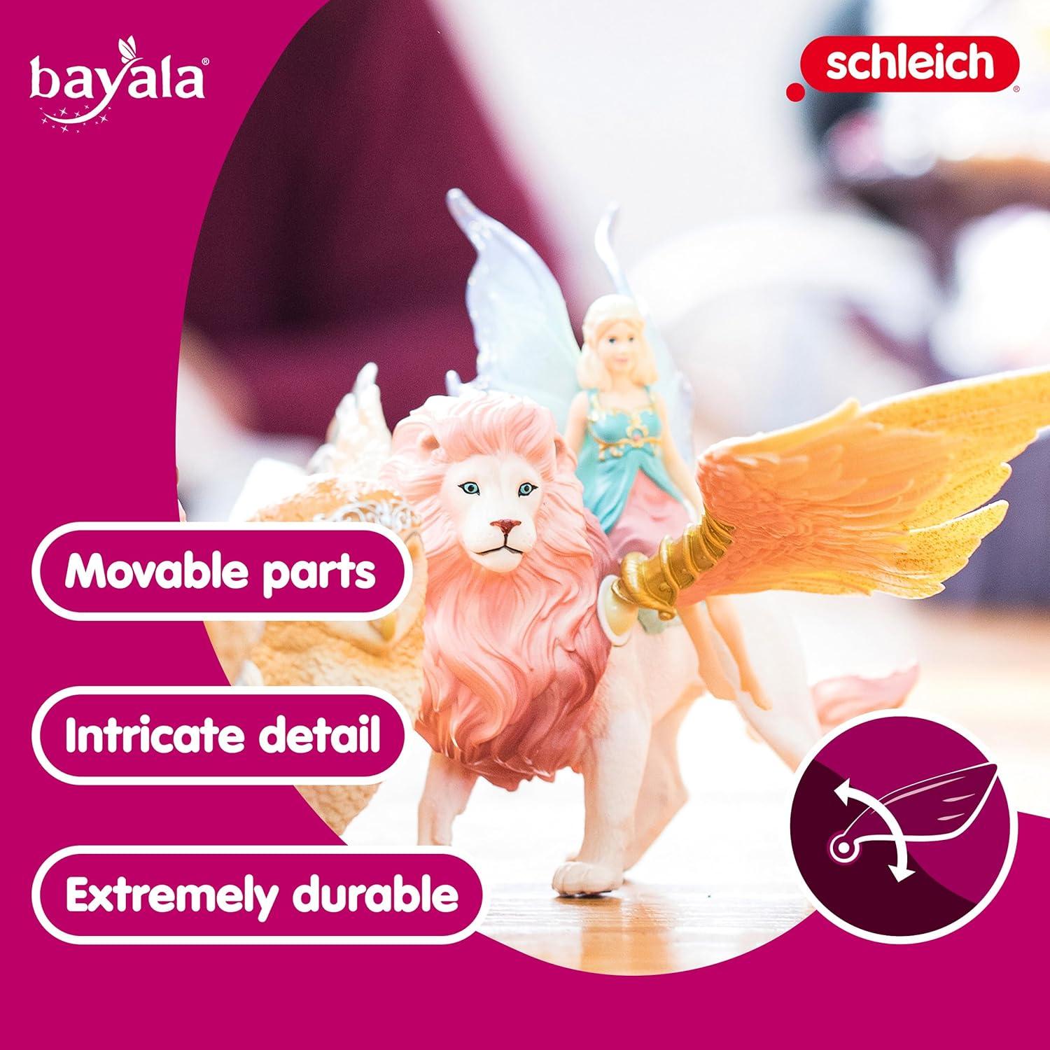 Schleich Fairy in Flight on Winged Lion Animal Figure