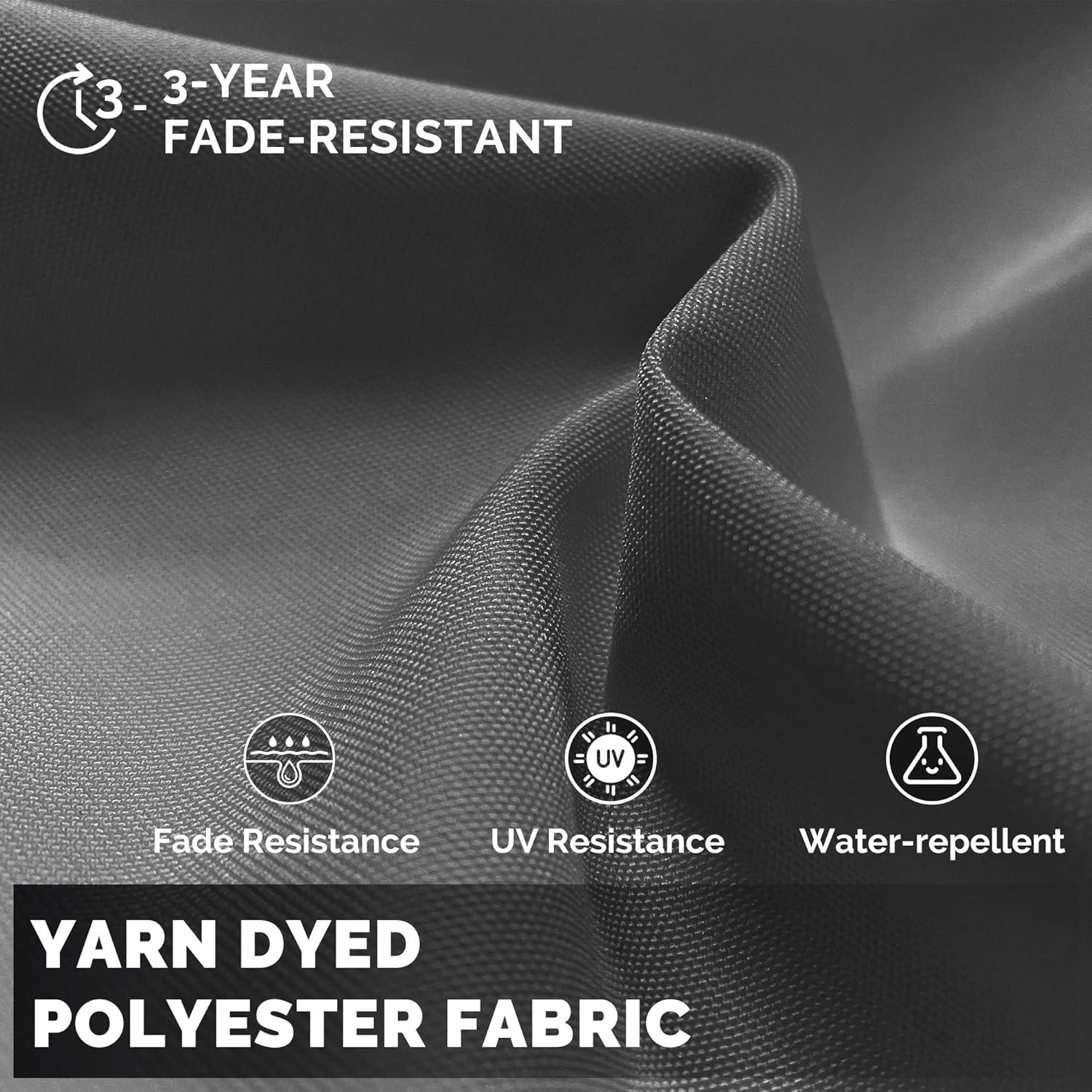 PURPLE LEAF 8 Feet Patio Umbrella Outdoor Cantilever Square Umbrella Aluminum Offset Umbrella with 360-degree Rotation for Garden Deck Pool Patio, Light Grey