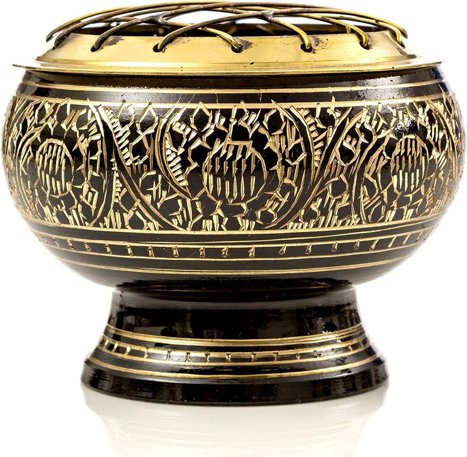 Brass Small Pooja Articles for poojan in Your Home Office or Temple Traditional Indian puja and Gift Items (Burner) Visit the PARIJAT HANDICRAFT Store 4.0