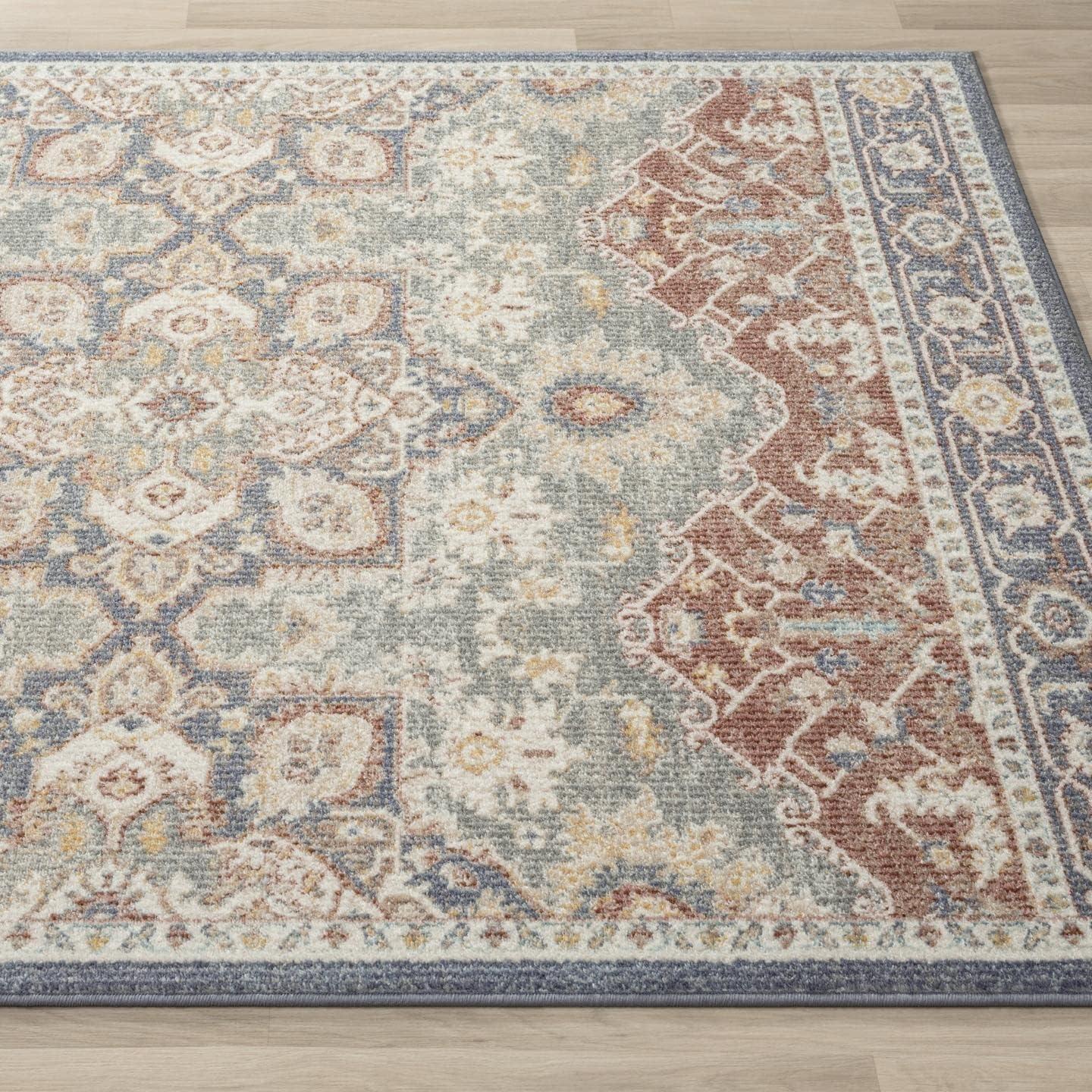 Luxe Weavers Floral Oriental Ivory 8x10 Area Rug