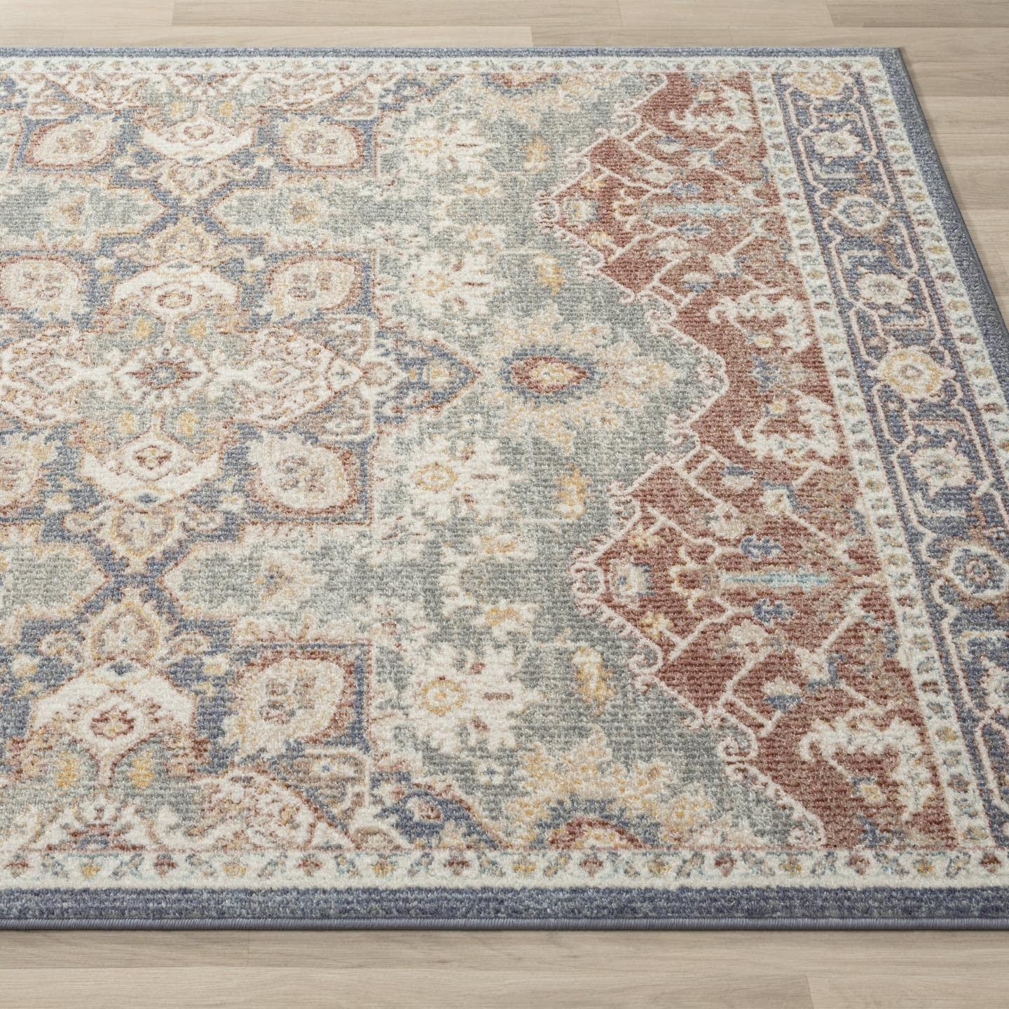 Luxe Weavers Floral Oriental Ivory 8x10 Area Rug