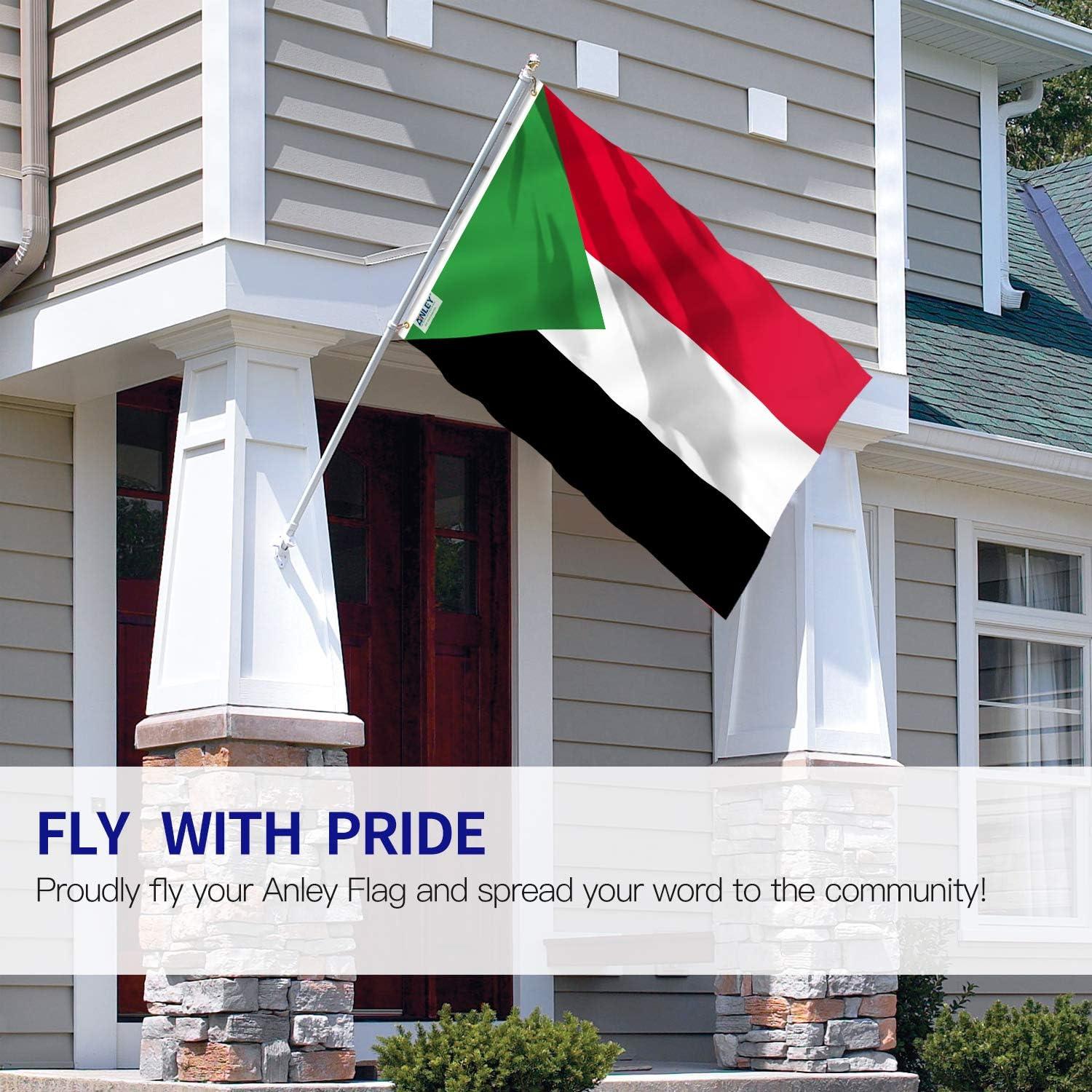 ANLEY 3 ft x 5 ft Sudan Flag - Sudanese Flags Polyester