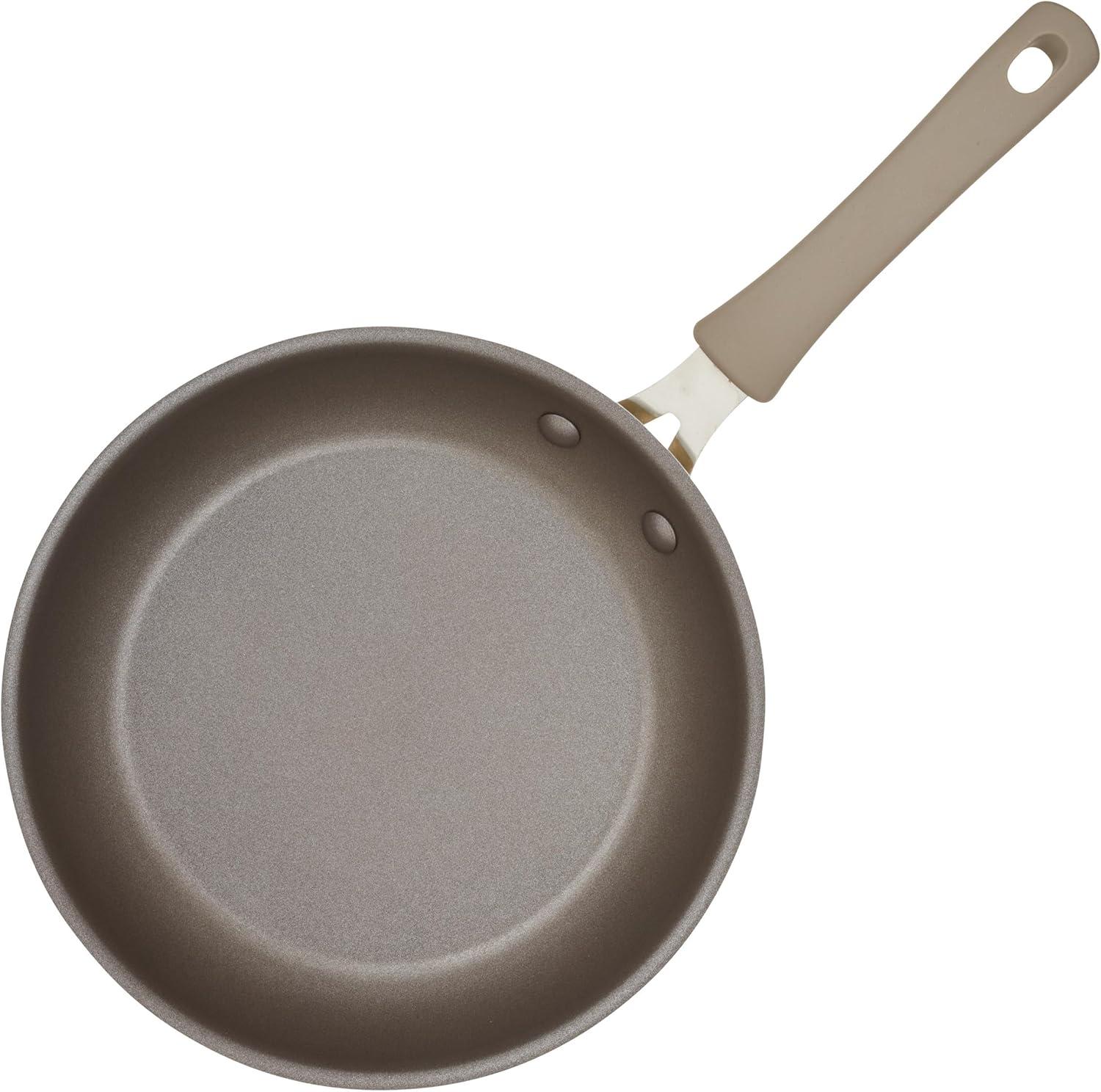 Rachael Ray Cook + Create 14" Aluminum Nonstick Frying Pan, Almond