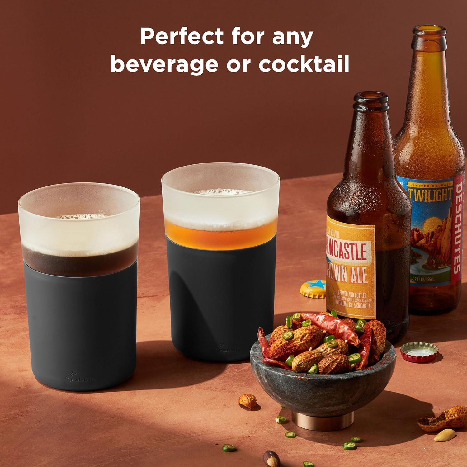 Rabbit Freezable 12 oz. Beer Glasses (Set of 2)