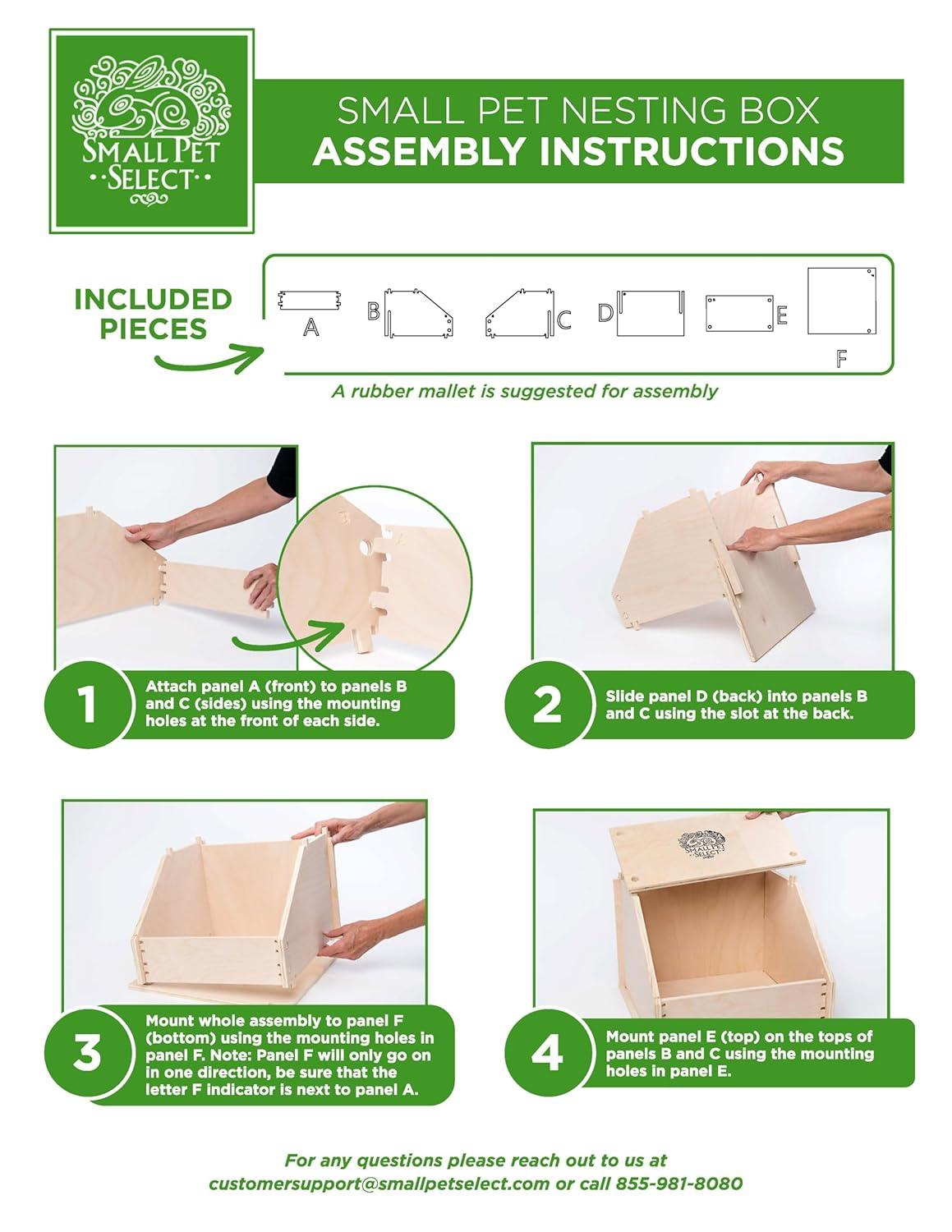 Small Pet Select - Chicken Nesting Box, 15x15x11, for Hens Laying Eggs, Wooden, Chicken Coop Nest Box,