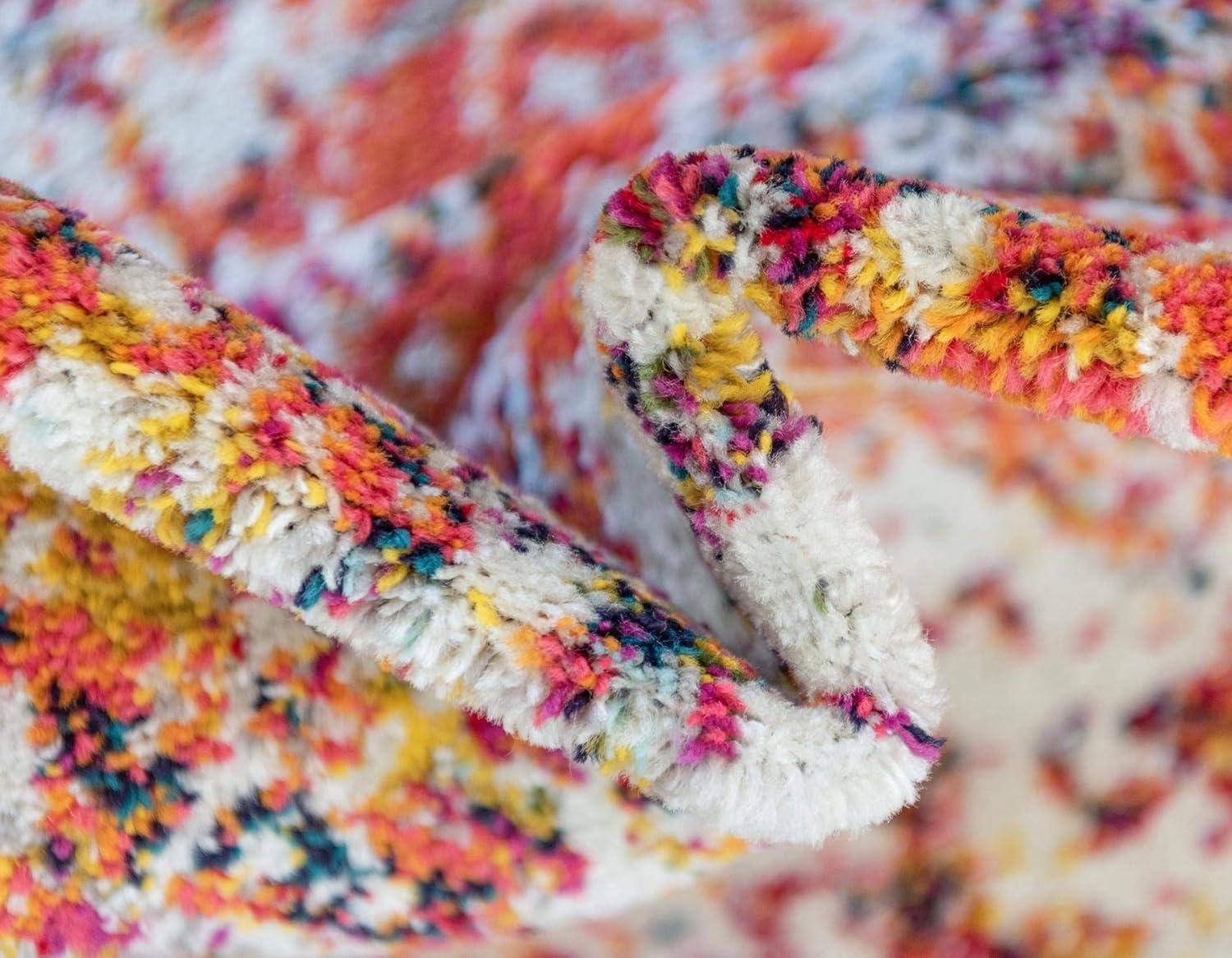 Unique Loom Richmond Collection Area Rug - Medallion (5' 3" Octagon Aqua/Ivory)