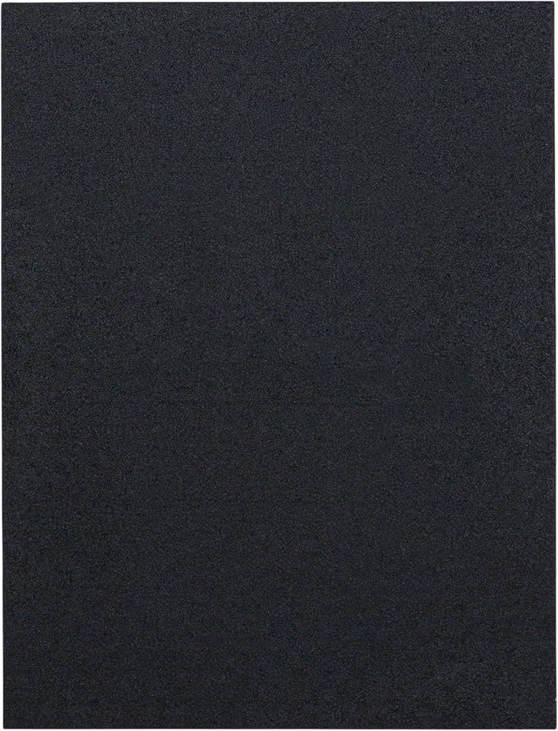 Solid All Purpose Non Skid Rubber Mat Pebble, Black, 3' X 4'