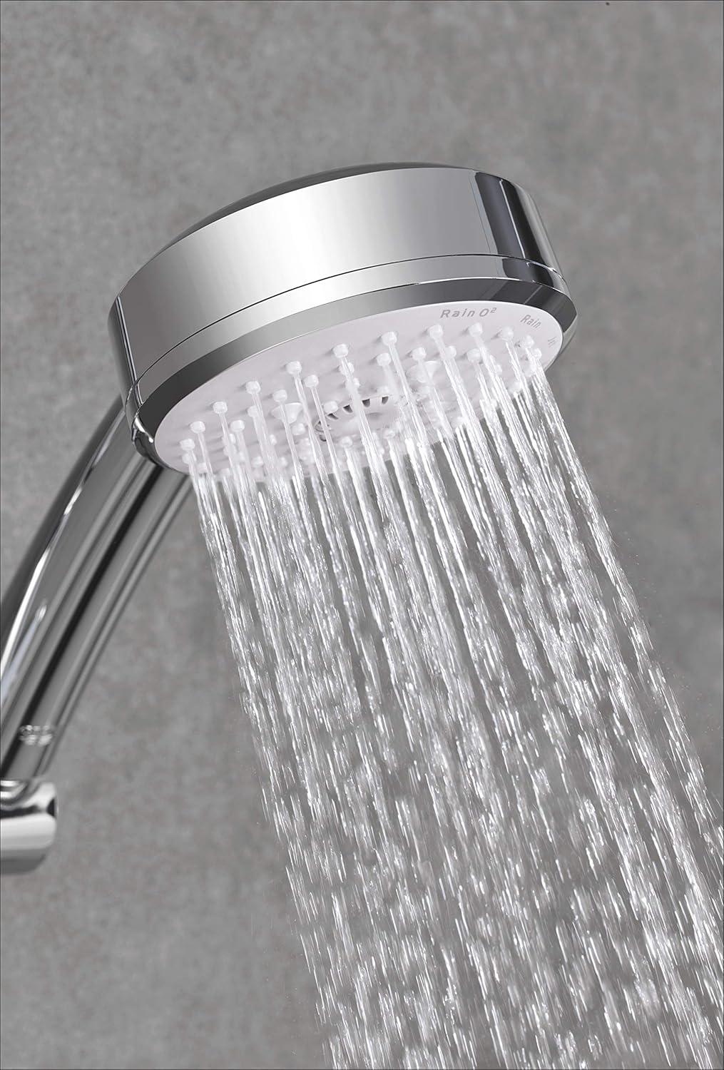 Chrome Adjustable Handheld Shower Head with Slide Bar