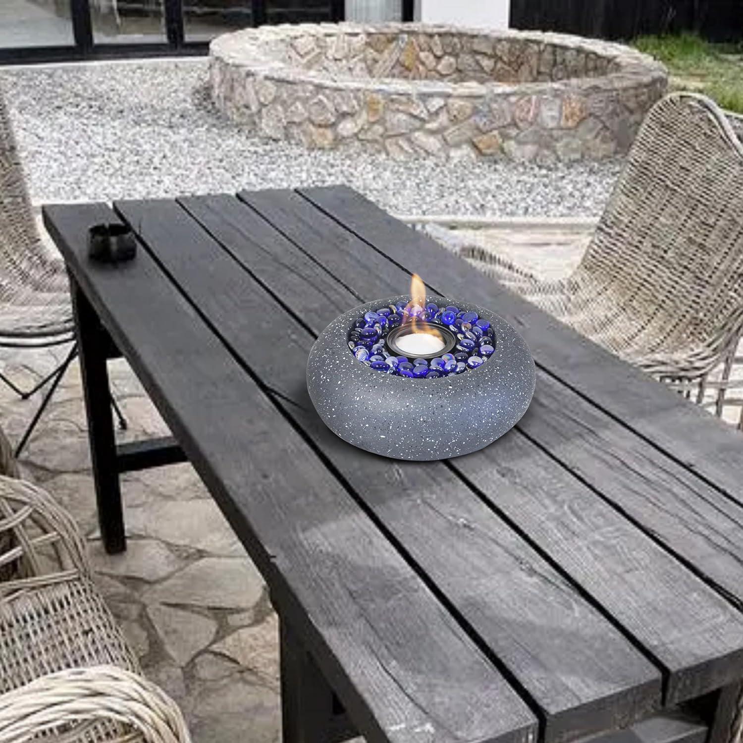 Greyhoo 11.4" x 11.4" Isopropyl Alcohol Concrete Fire Pit