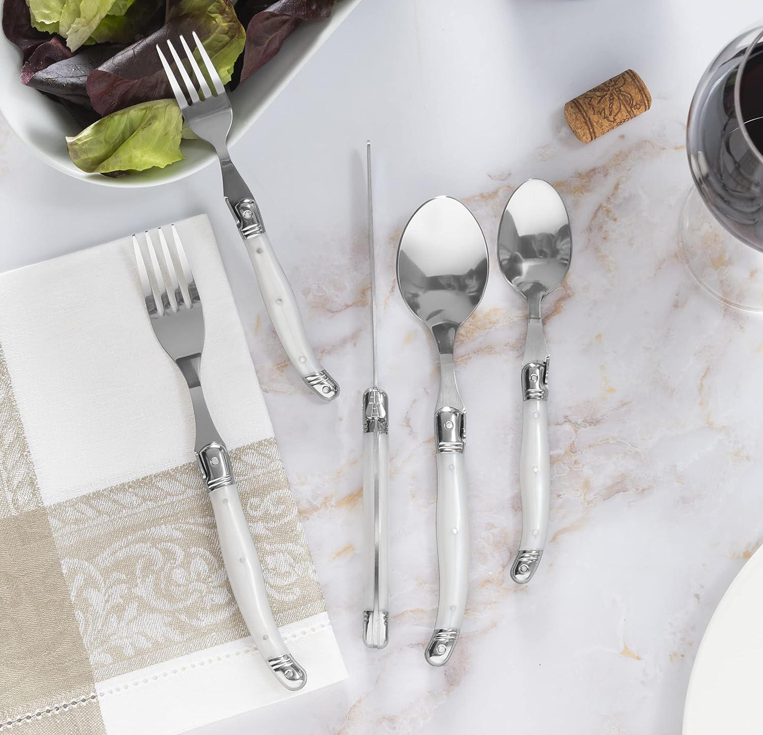 French Home Laguiole 20 Piece Stainless Steel Flatware Set, Service for 4 (Set of 20)