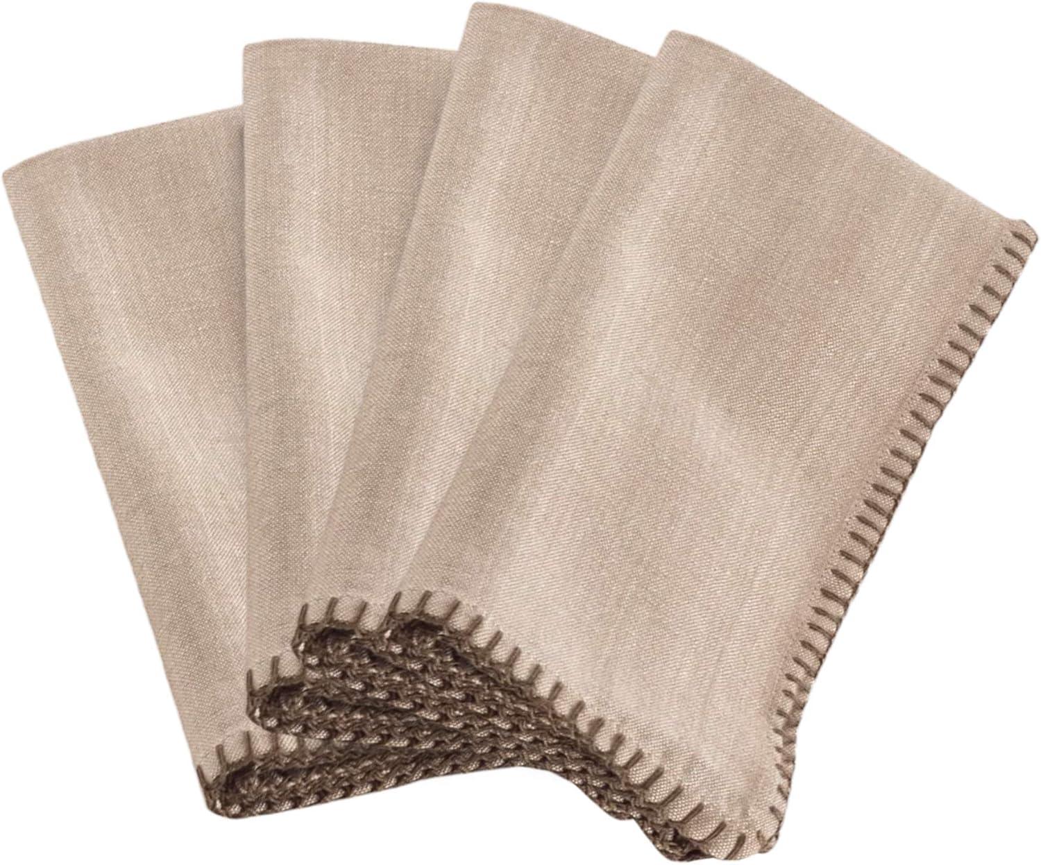 Saro Lifestyle Whipstitch Cotton Napkin (Set of 4)