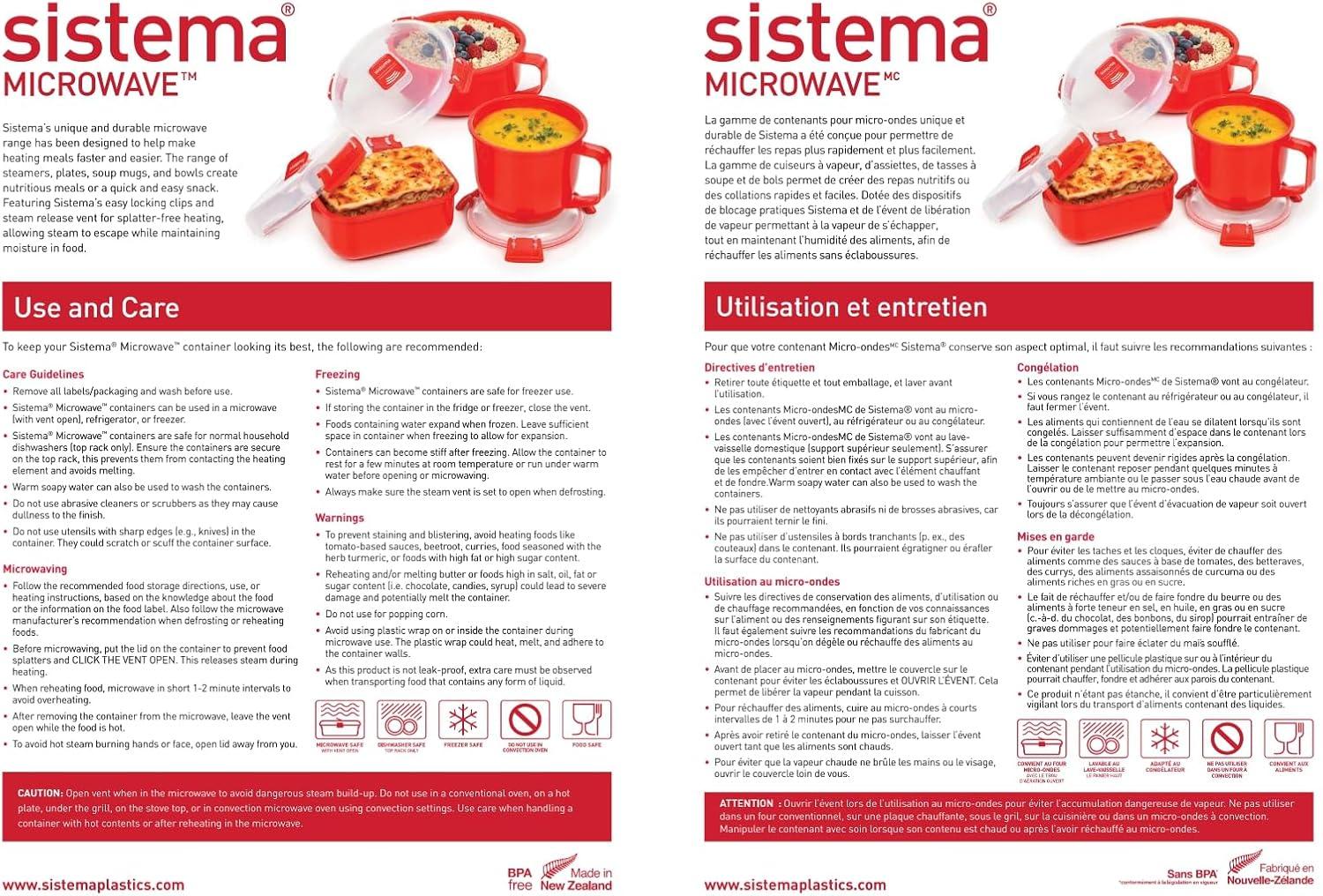 Sistema Microwave Cookware Easy Eggs, Red, 9.16 Oz/271 ml Single Breakfast
