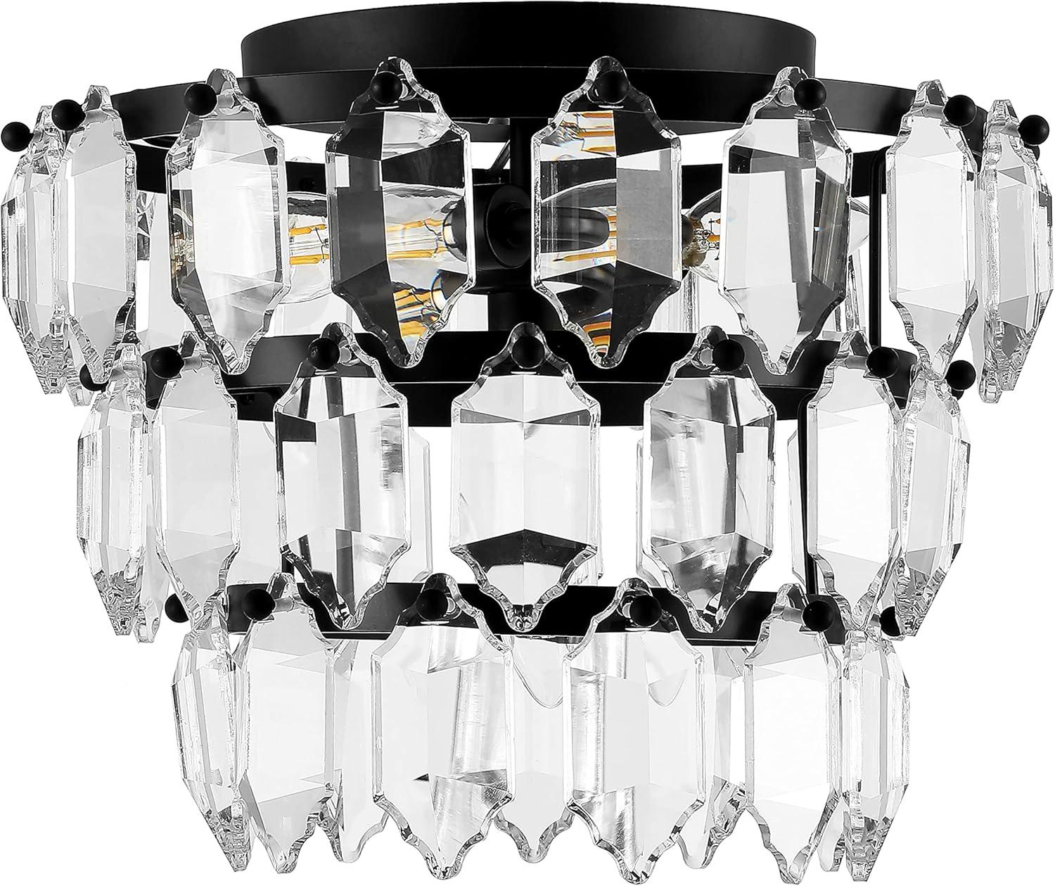 Gorson 3 Light 13" Flush Mount - FLU4045 - Black - Safavieh