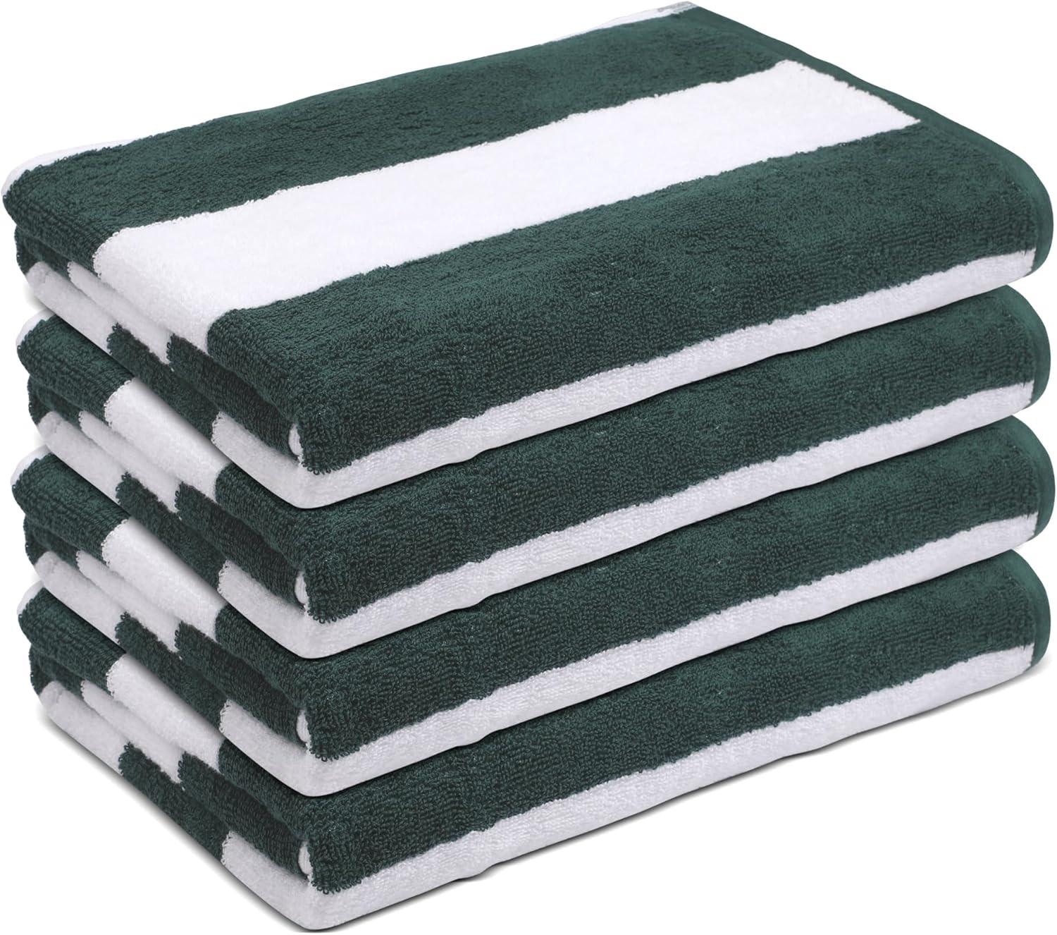 ArkwrightLLC Arkwright California Cabana 100% Cotton 30x70 Beach Towel (Pack of 4) (Set of 4)
