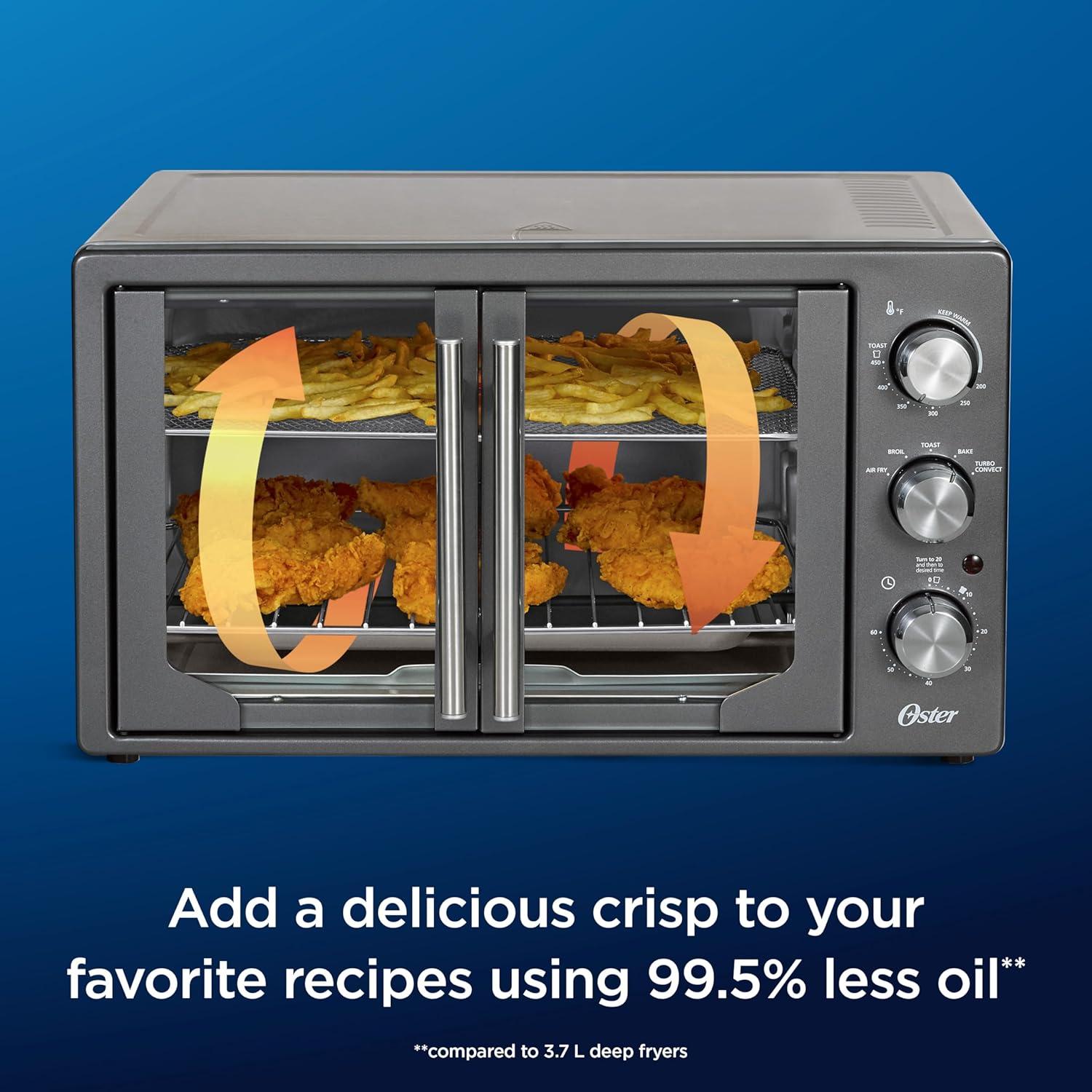 Oster Extra-Large French Door Air Fry Countertop Toaster Oven