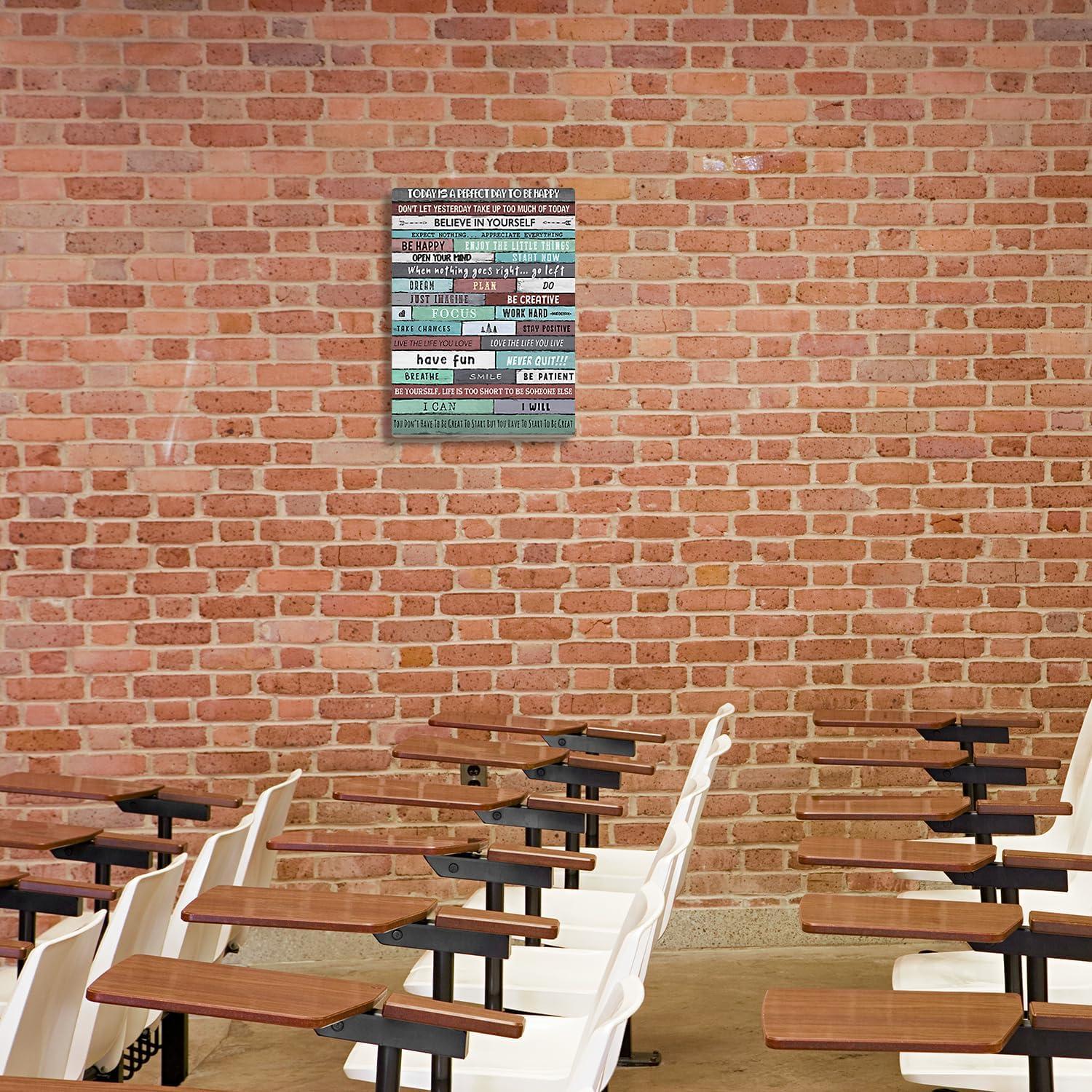 Istrion Inspirational Wall Art Framed Canvas 12 x 16 in (Turquoise) - Motivational Positive Quotes Rustic Wall Arts Decor for Home Office Bathroom Bedroom Kitchen Classroom Gym