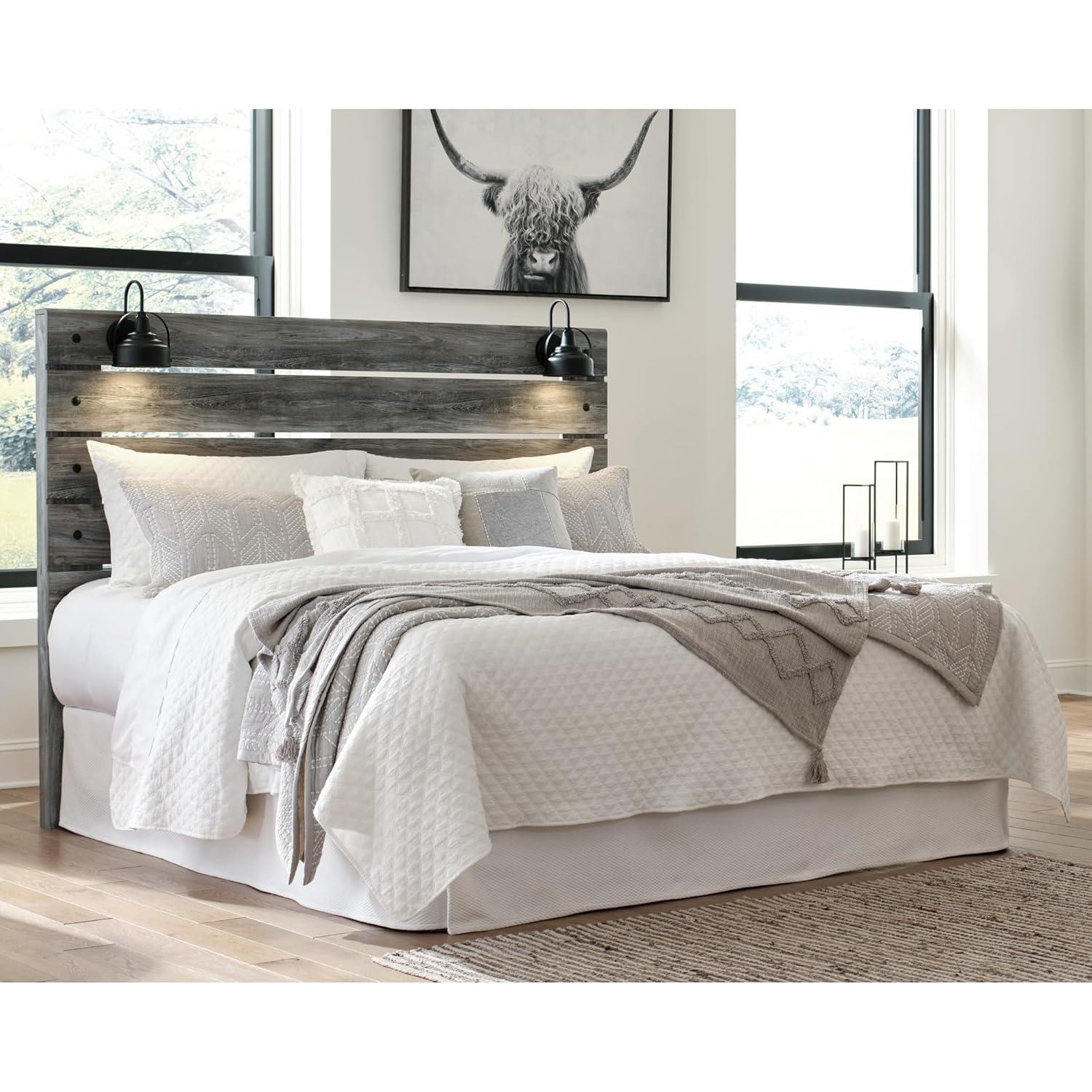 Signature Design by Ashley Casual Baystorm King Panel Headboard Gray