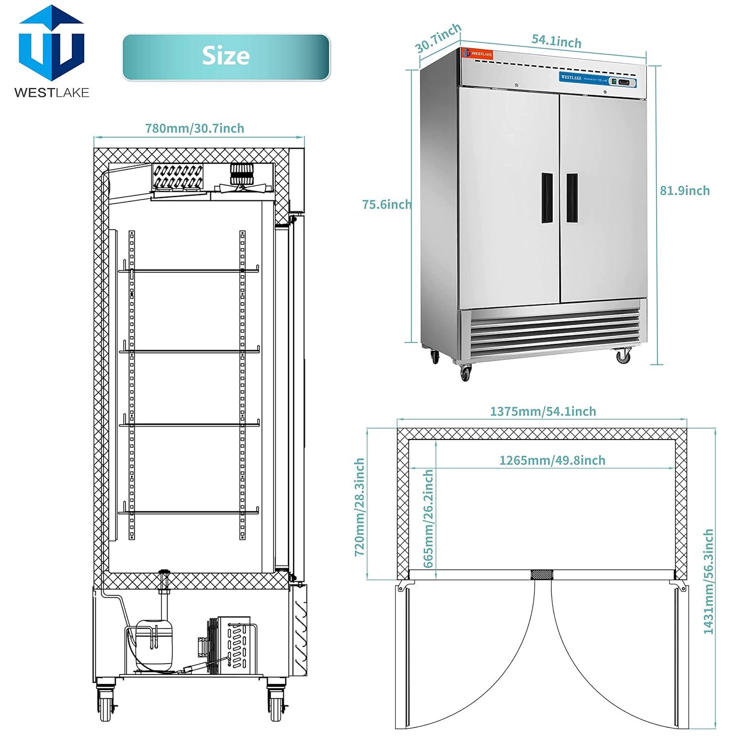 Arctic Air AR49 49 Cubic Feet Stainless Steel Refrigerator
