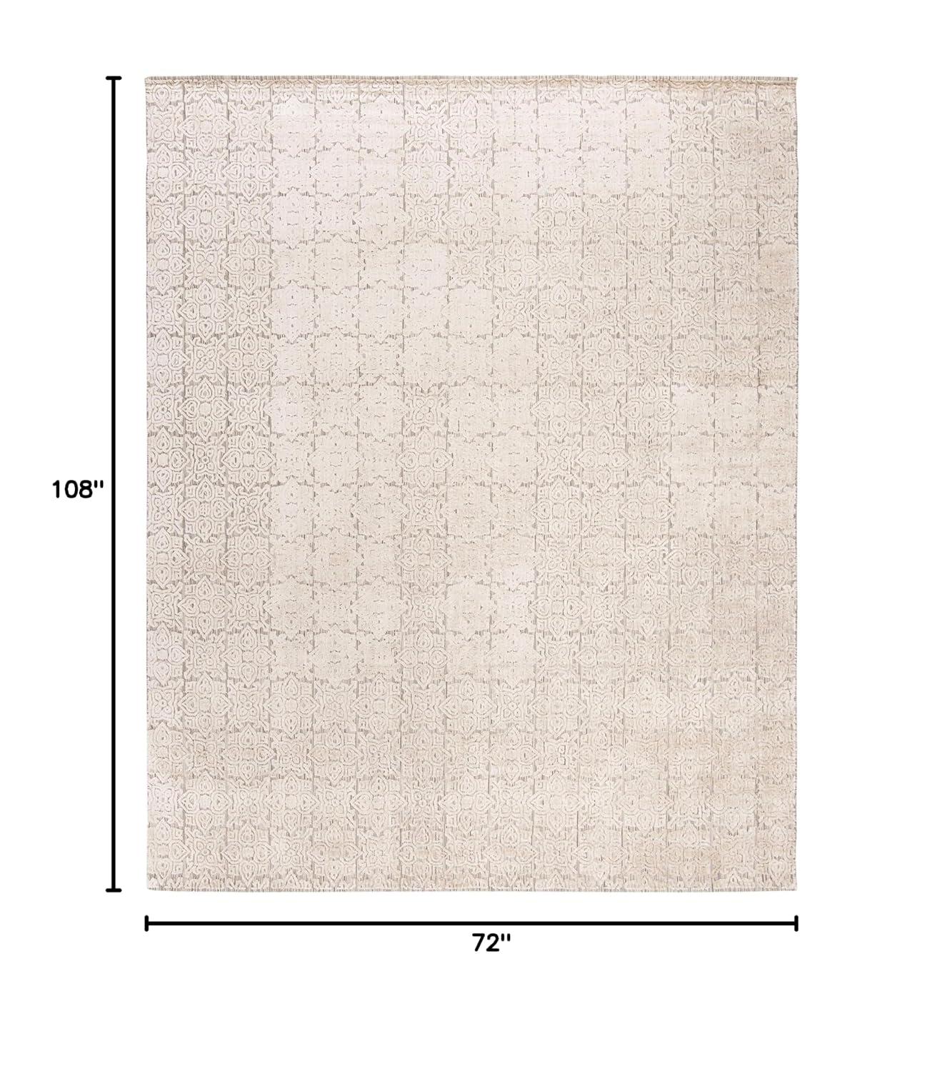Gracie Oaks Loany Hand Loomed Viscose Geometric Rug