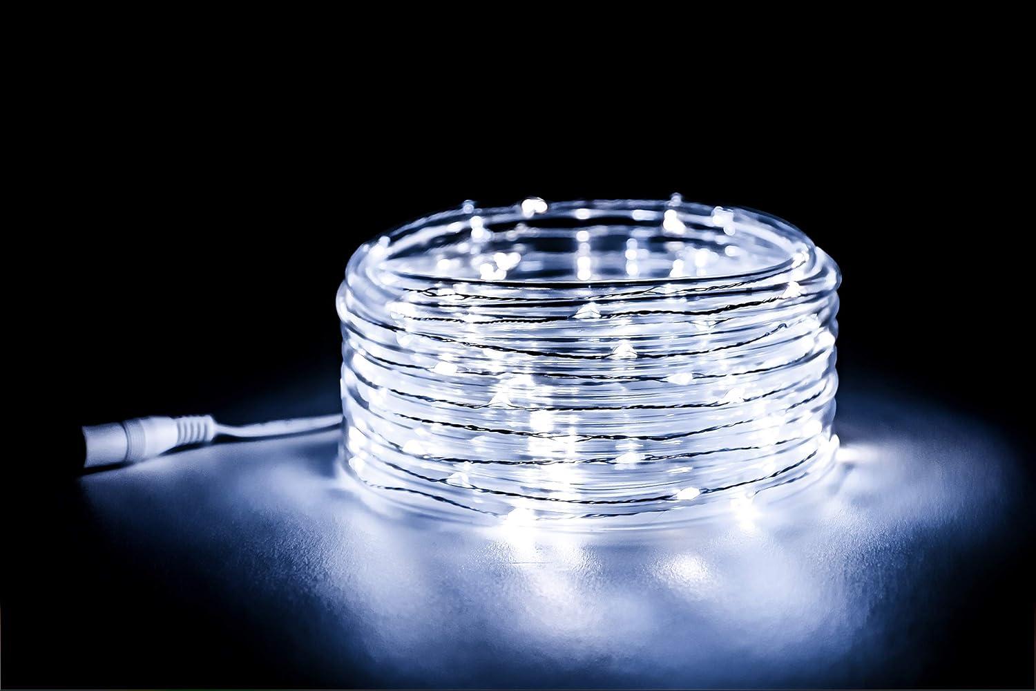 16ft White LED Outdoor Electric Rope Light