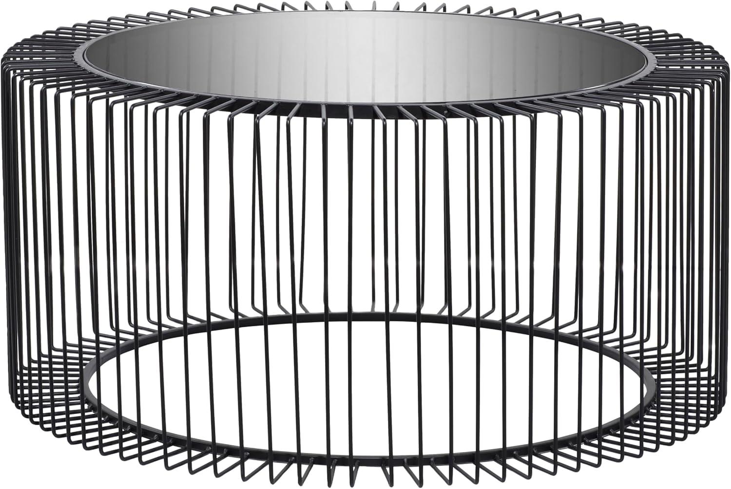 Contemporary Metal Coffee Table Black - Olivia & May: Modern Glass Top, No Assembly Required