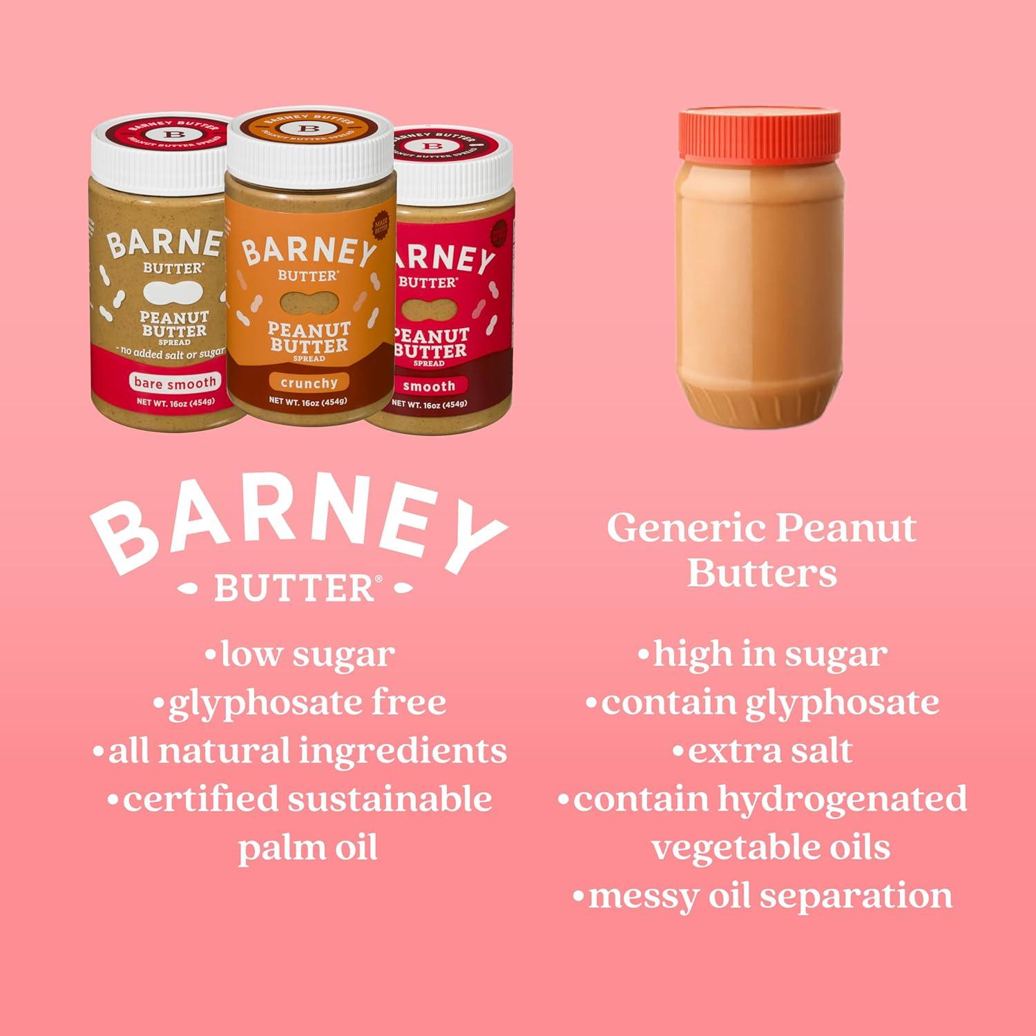 Barney Butter Peanut Butter Spread, Smooth, 16 oz (454 g)