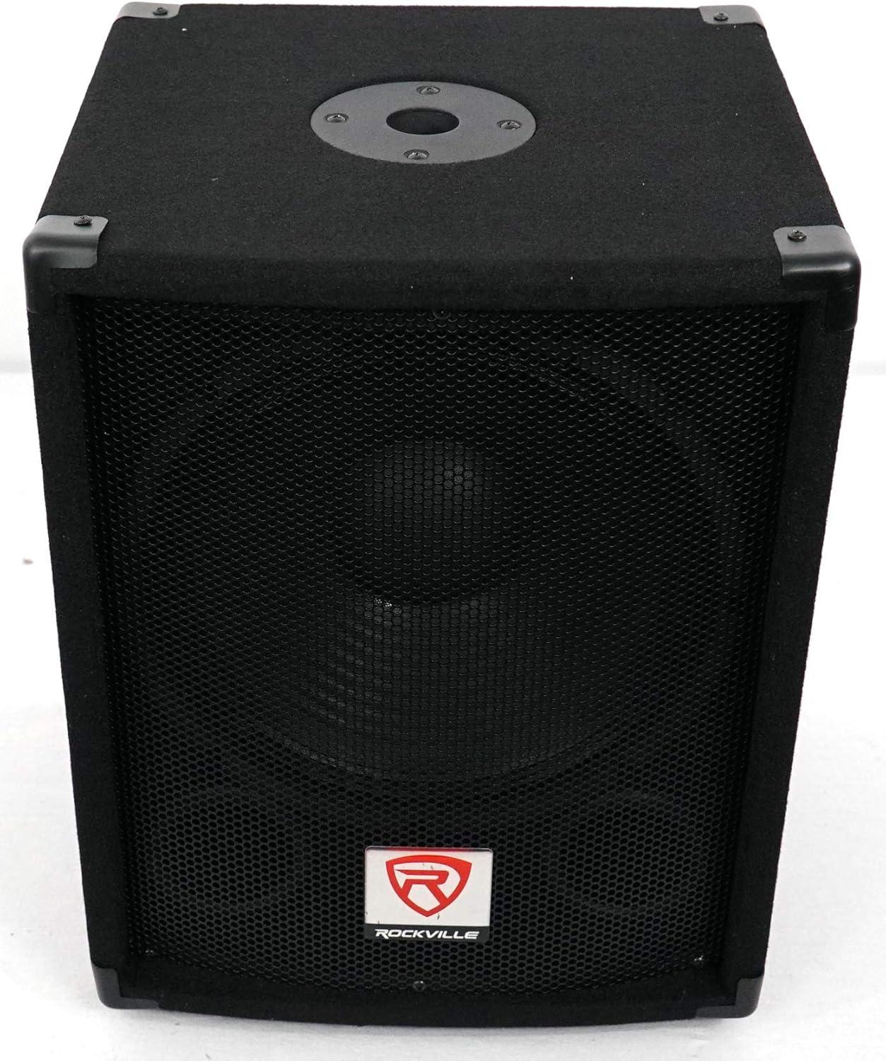 Rockville SBG1128 12" 600 Watt Passive Pro DJ Subwoofer, MDF Cabinet/Pole Mount
