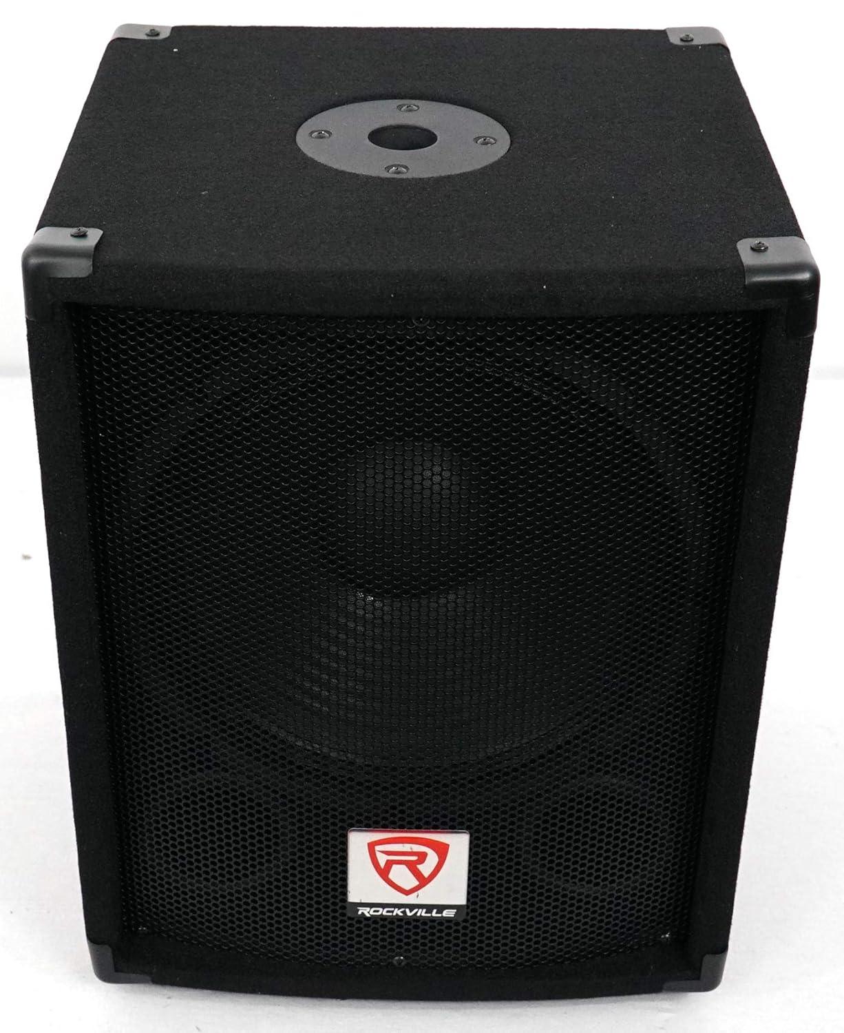 Rockville SBG1128 12" 600 Watt Passive Pro DJ Subwoofer, MDF Cabinet/Pole Mount