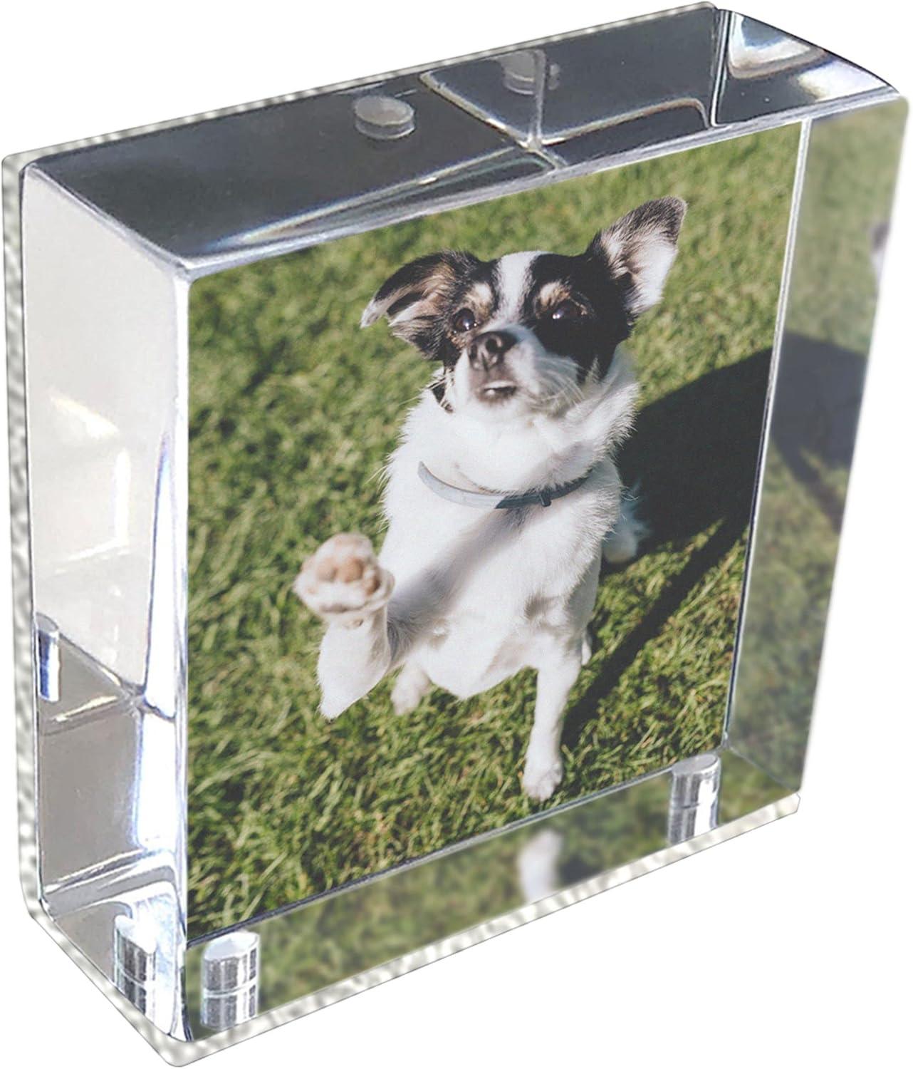 Mini Clear Silver Acrylic Floating Photo Frame