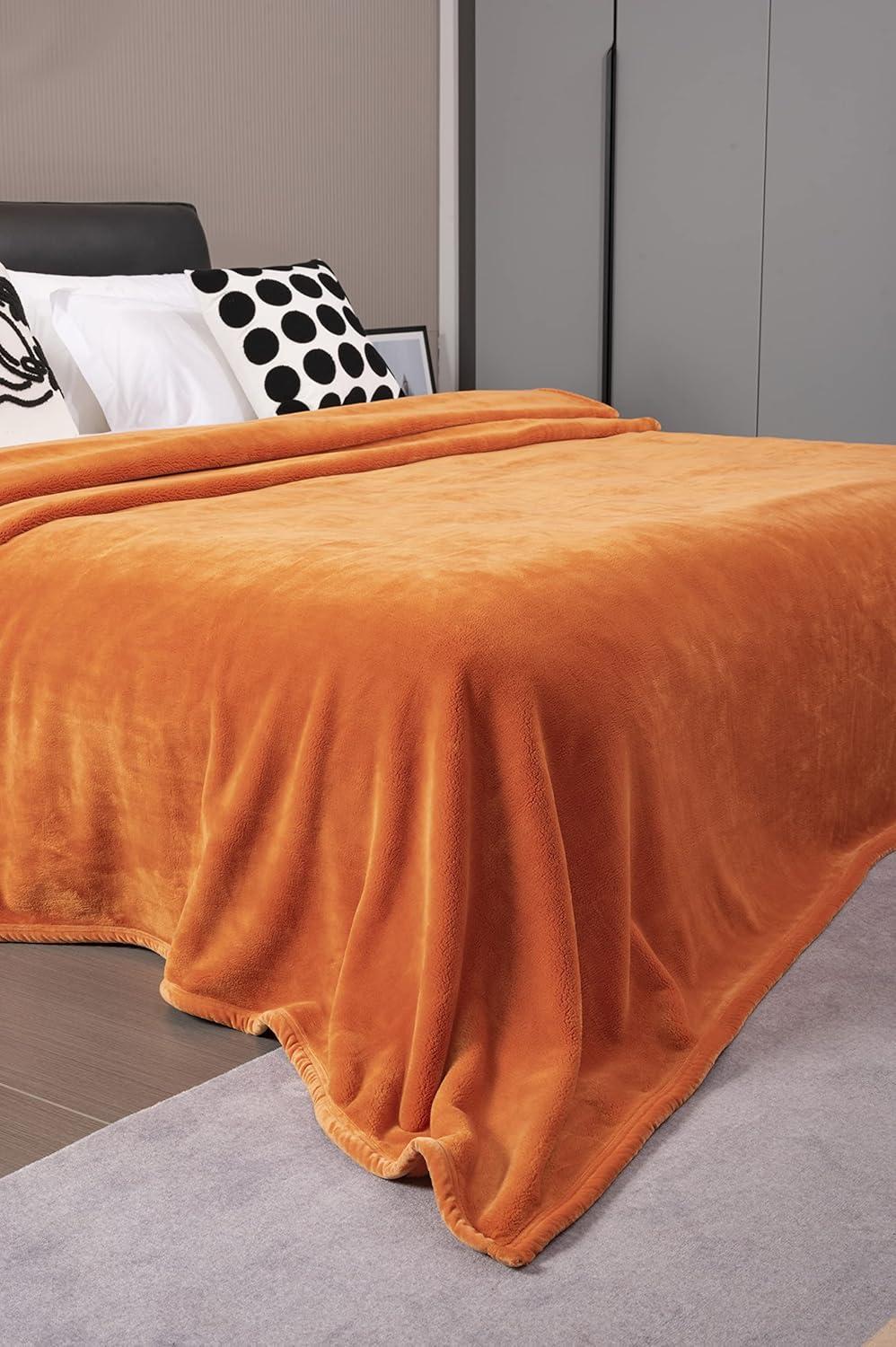 Mellowdy Extra Thick Hearty Plush Blanket - 500GSM King Warm Blanket for Winter, Fall, Couch, Bed (White, 108x90 inches)